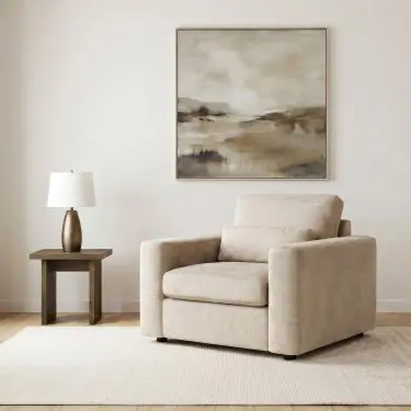 Amador Track Arm Accent Chair Camel