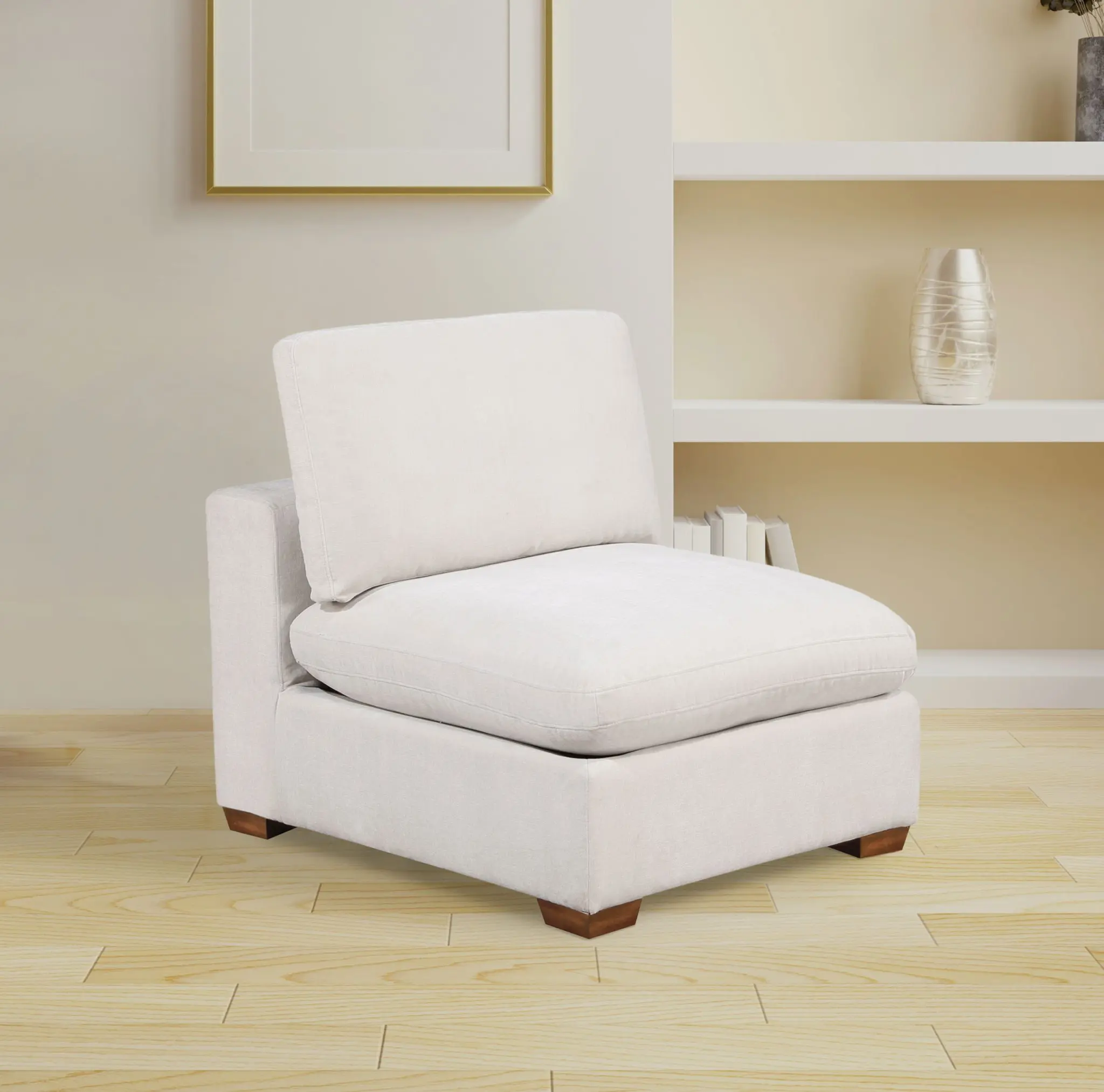 Lakeview Armless Chair Ivory