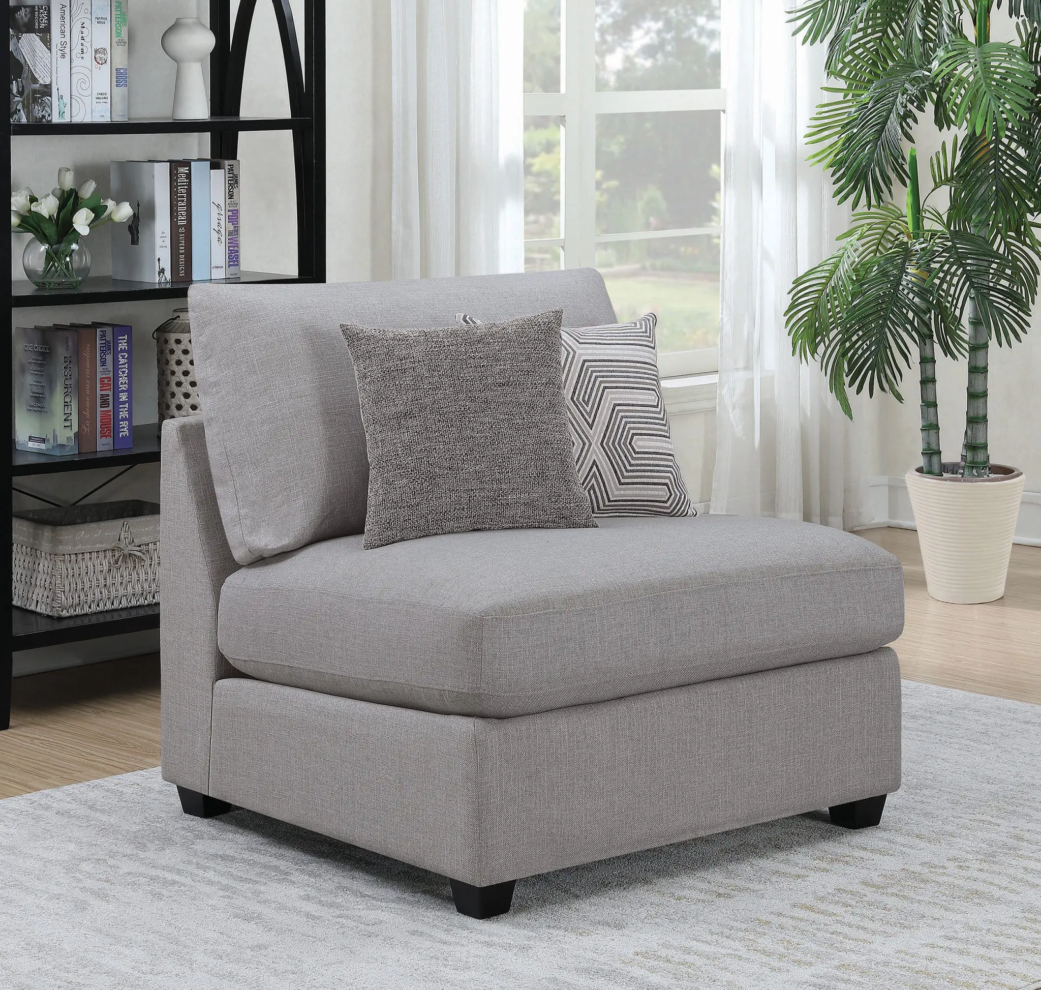 Cambria Armless Chair Grey