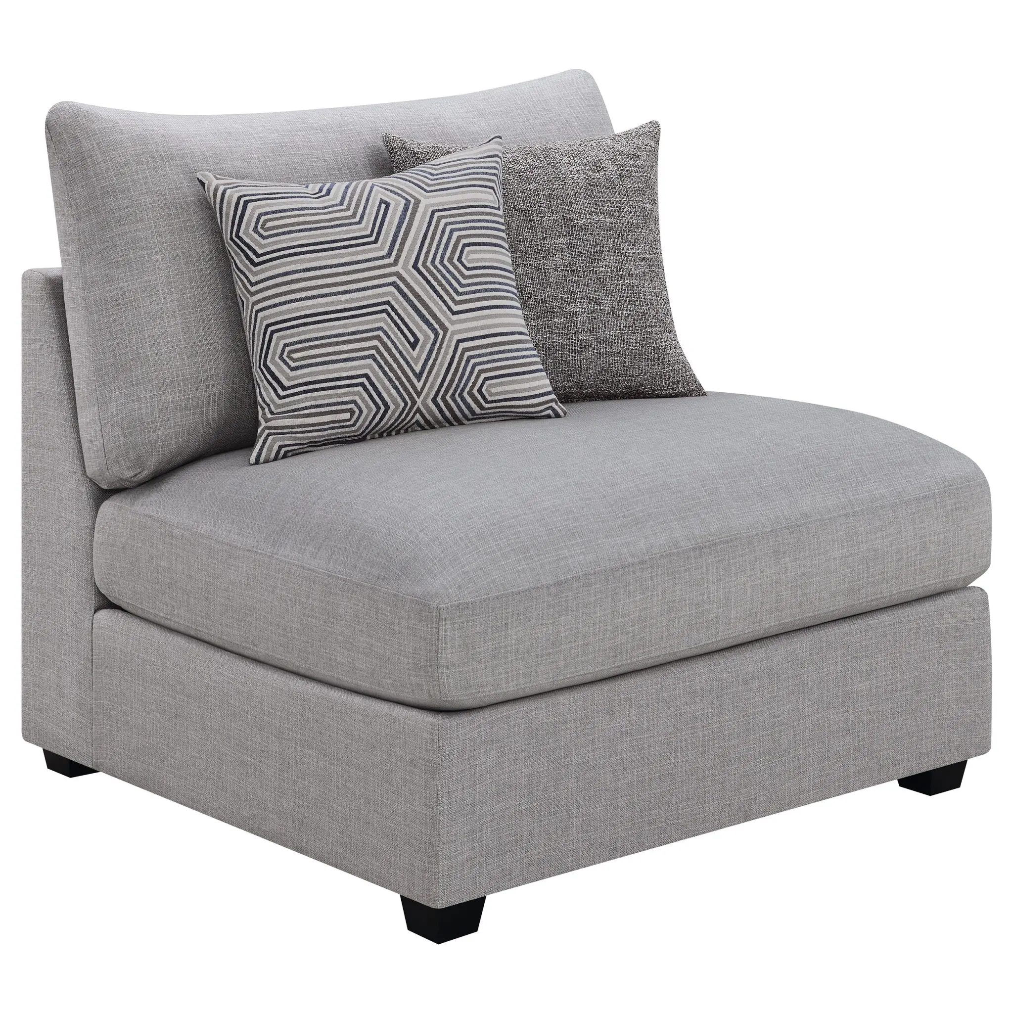Cambria Armless Chair Grey - Image 2