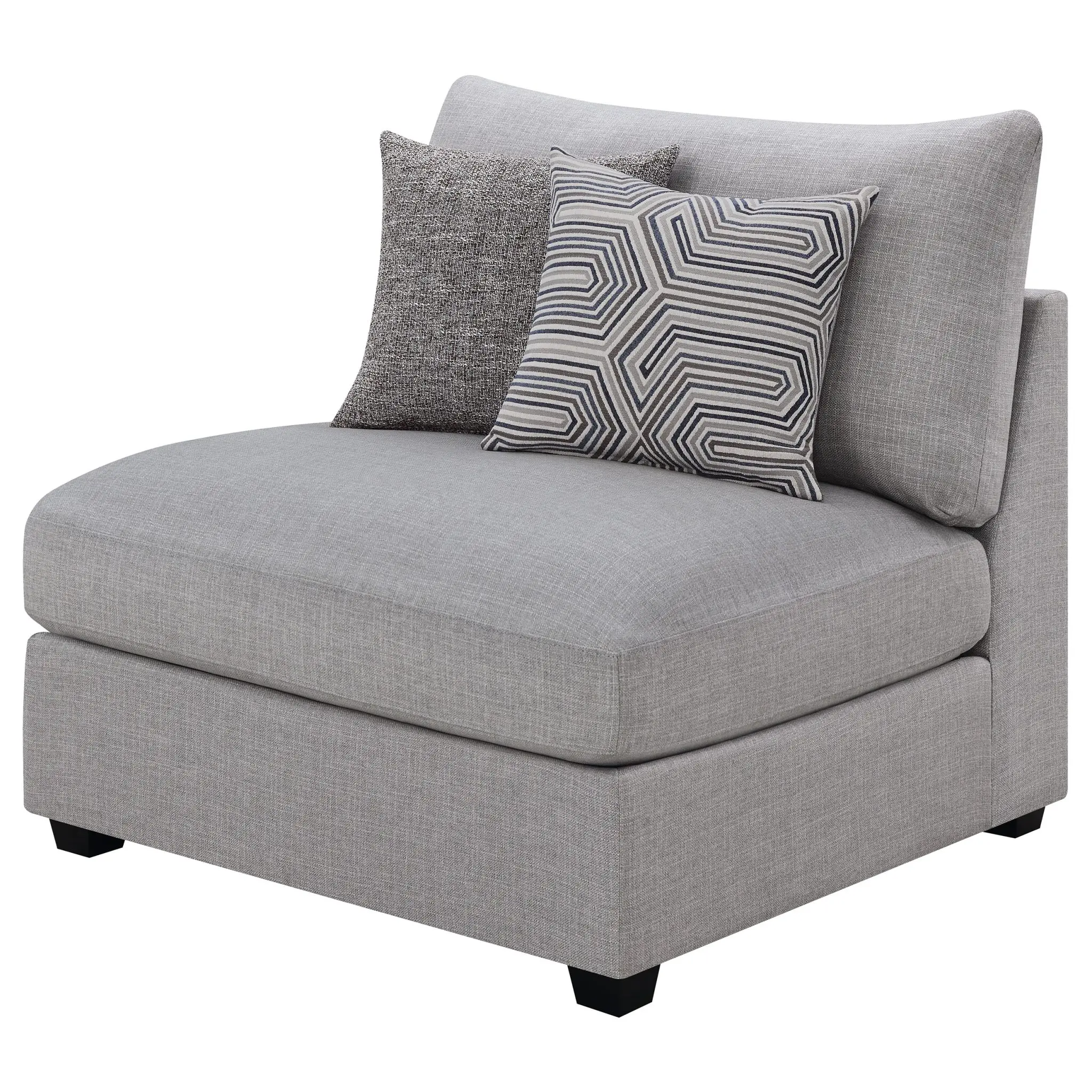Cambria Armless Chair Grey - Image 4