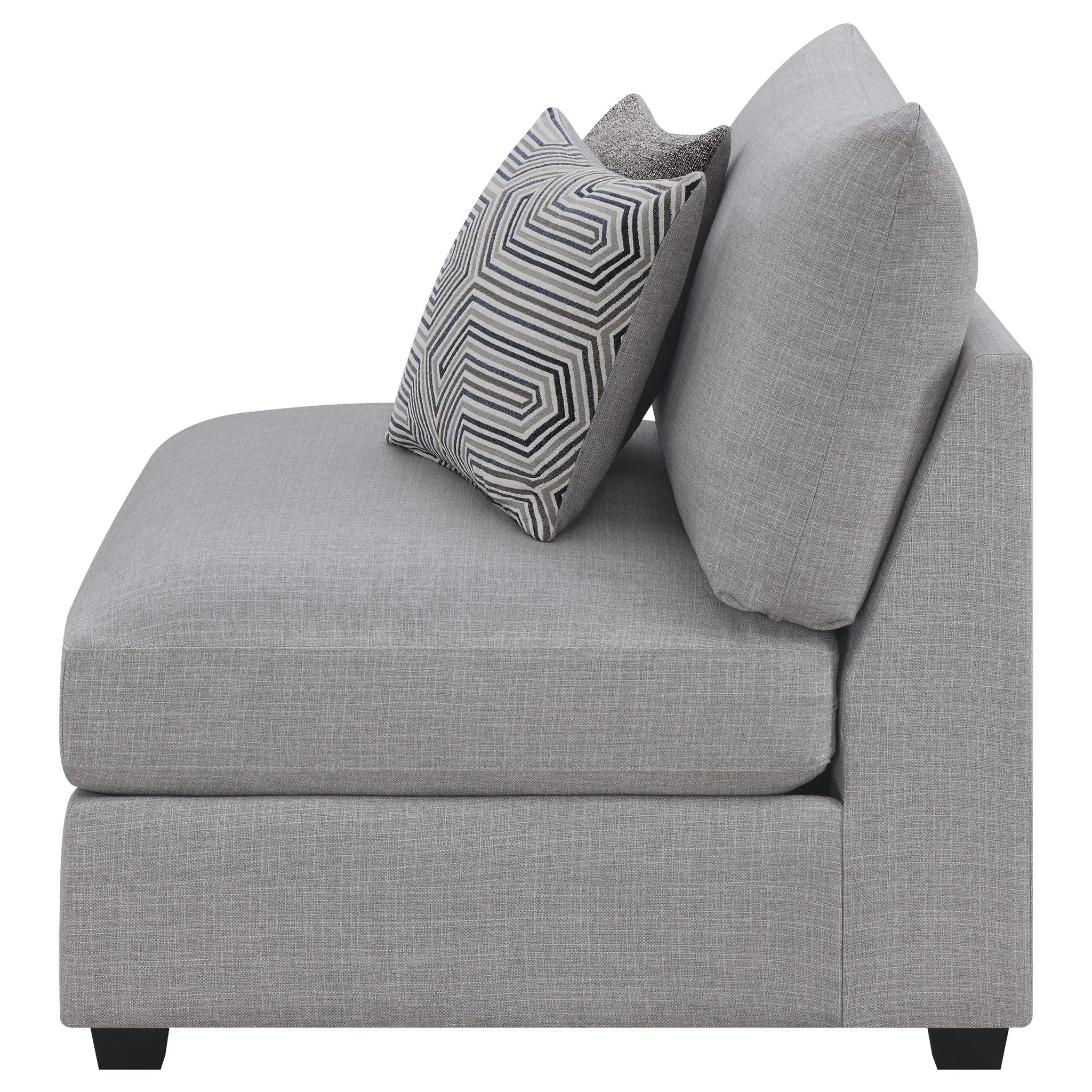 Cambria Armless Chair Grey - Image 5