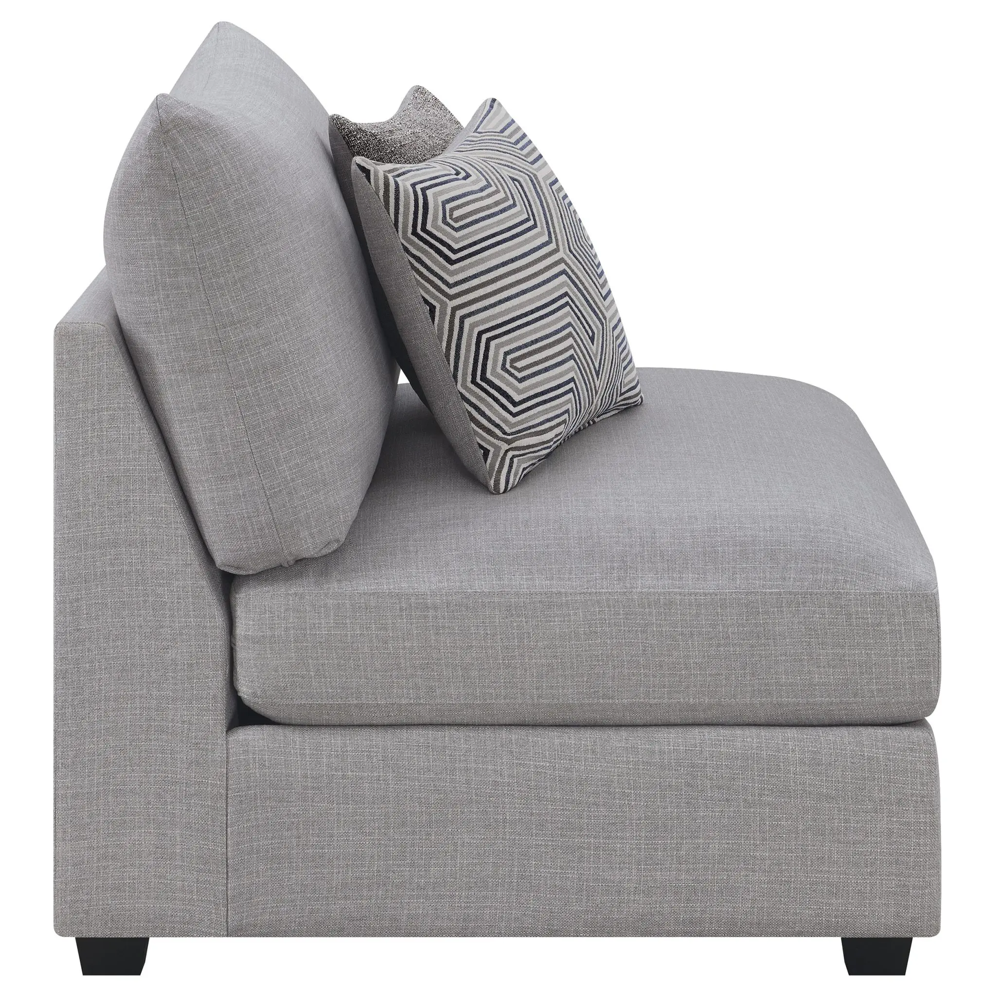 Cambria Armless Chair Grey - Image 9