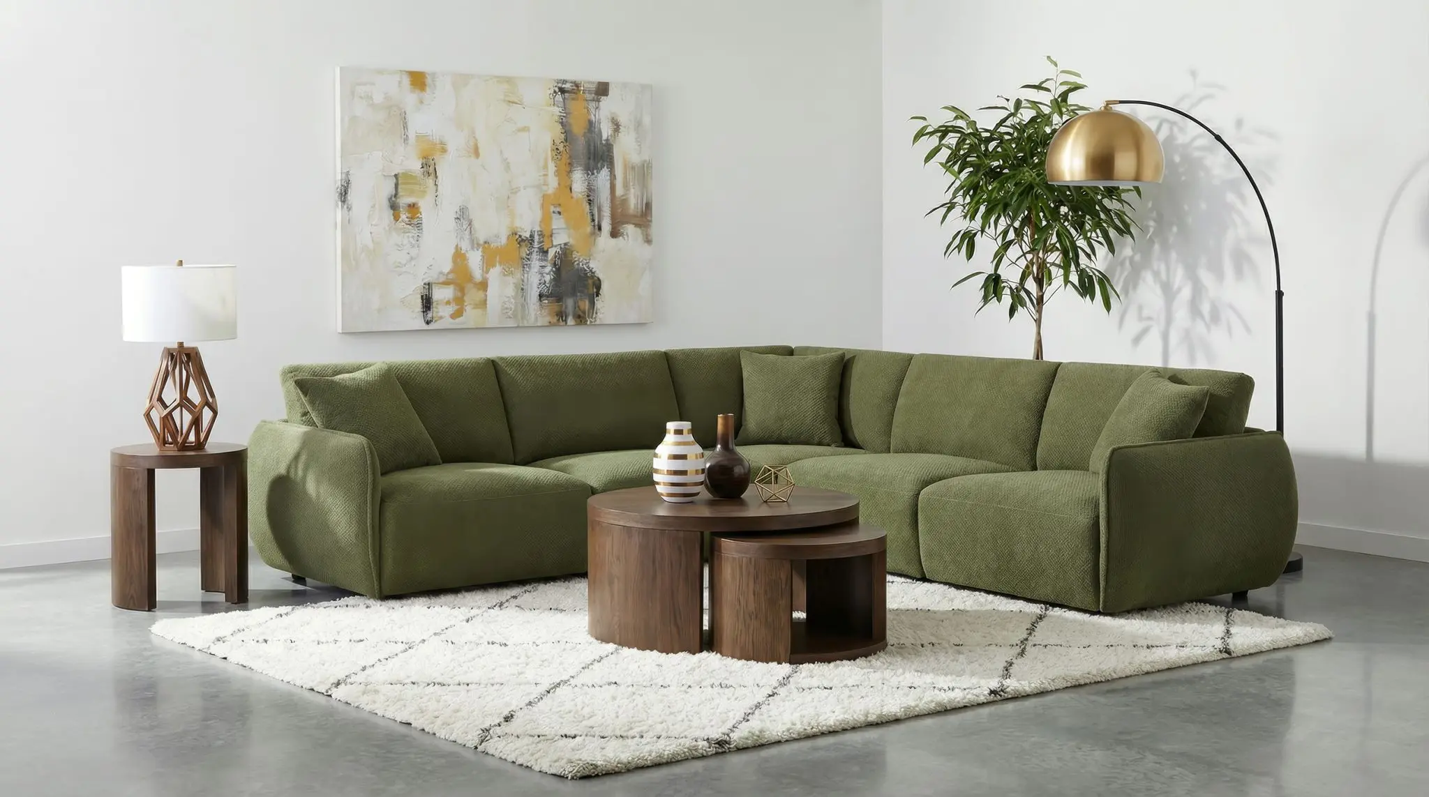 Elysia Modular Sectional Green
