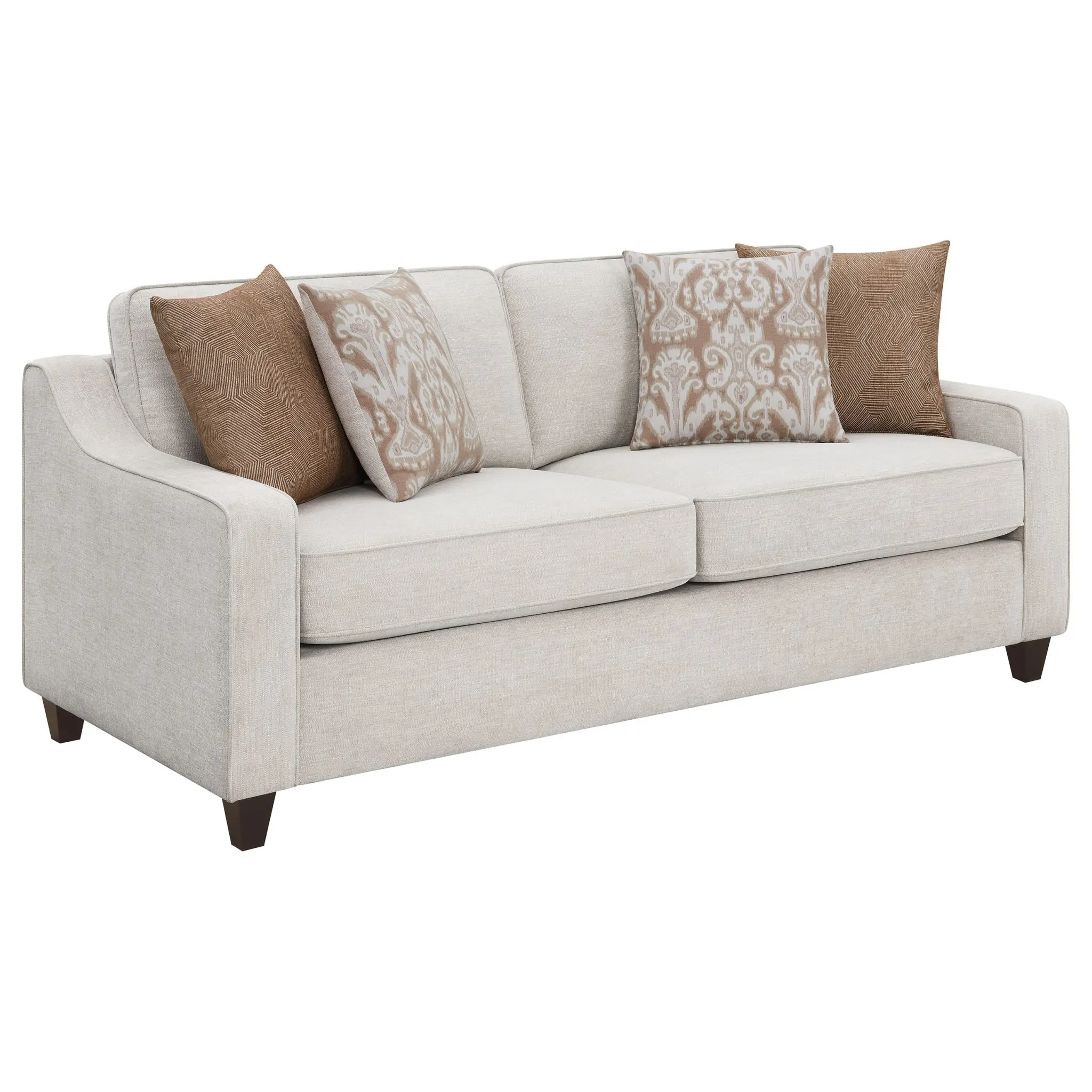 Christine Sloped Arm Sofa Beige - Image 2