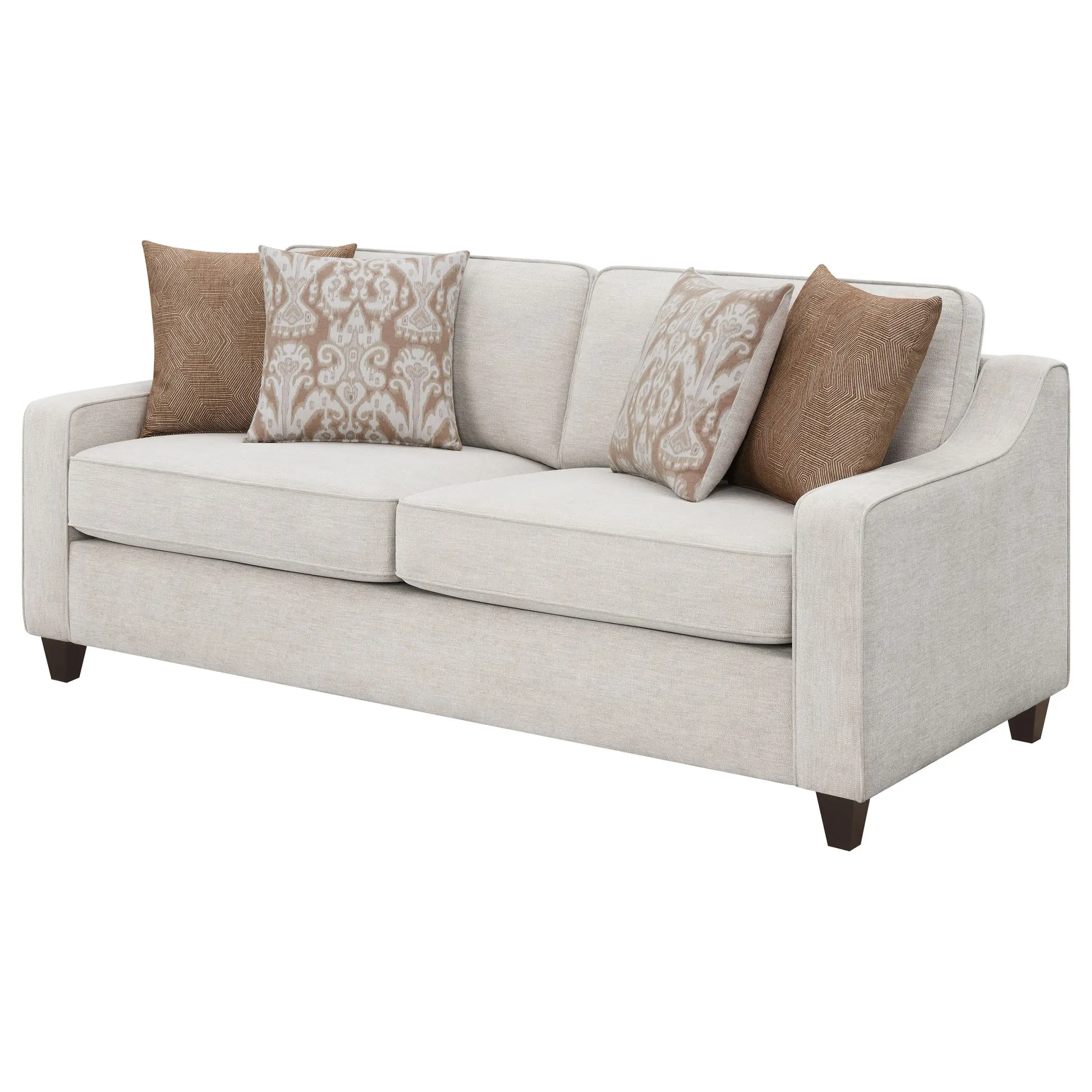 Christine Sloped Arm Sofa Beige - Image 4