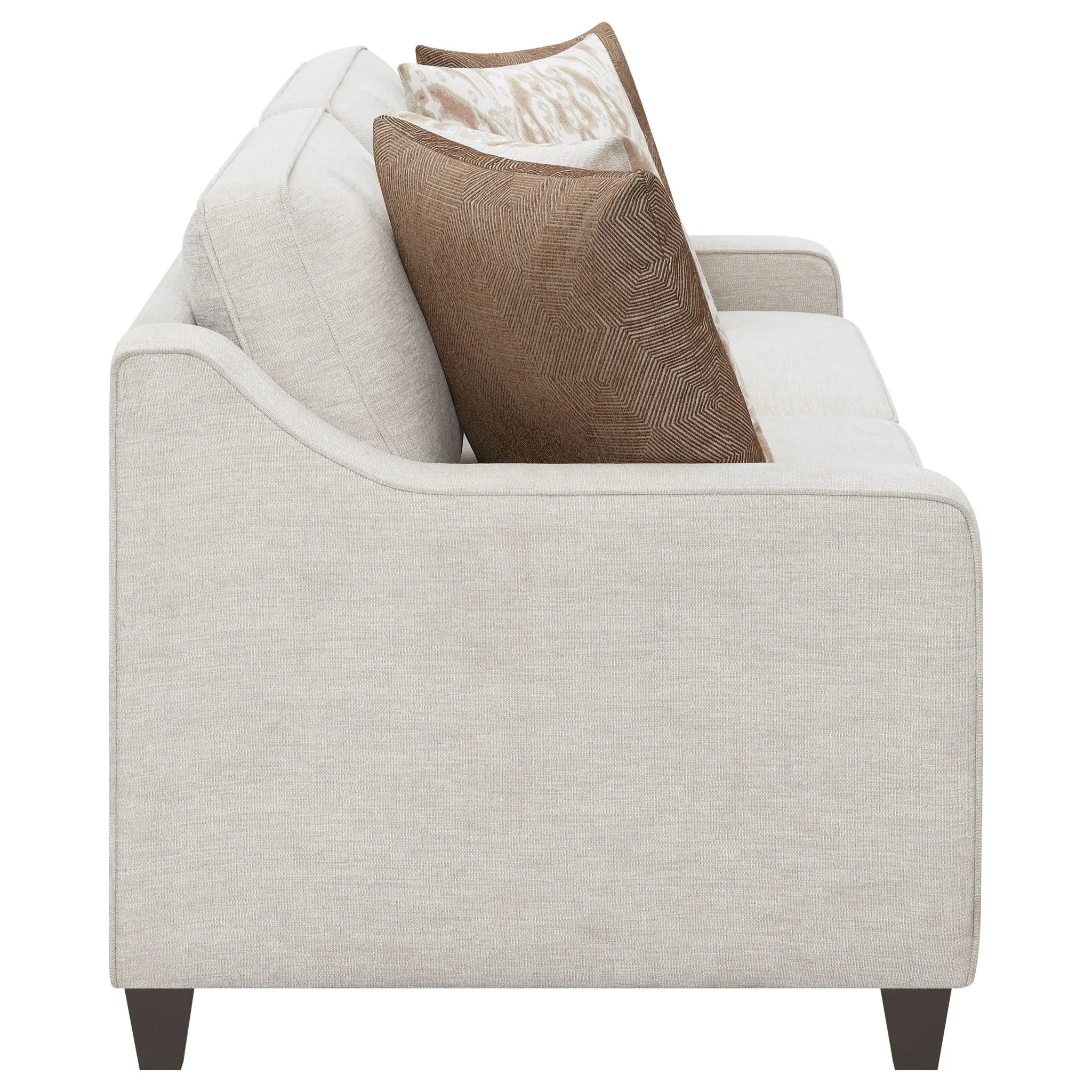 Christine Sloped Arm Sofa Beige - Image 8