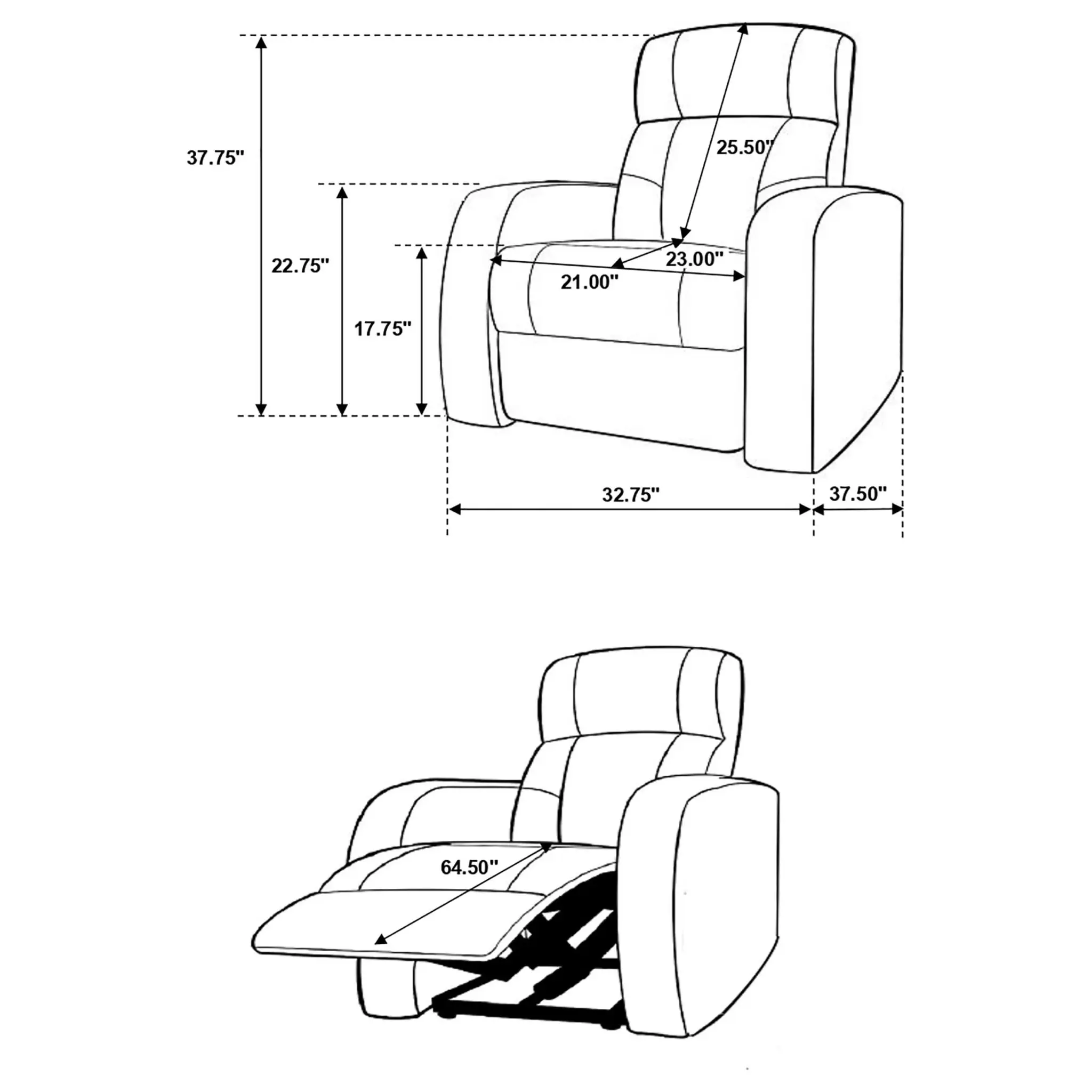 Cyrus 3-Piece Home Theater Seating Leather - Image 10
