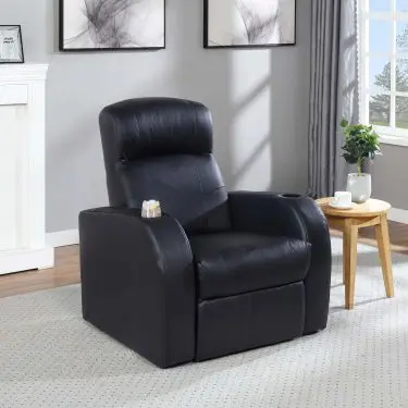 Cyrus Wall-Hugger Recliner Black