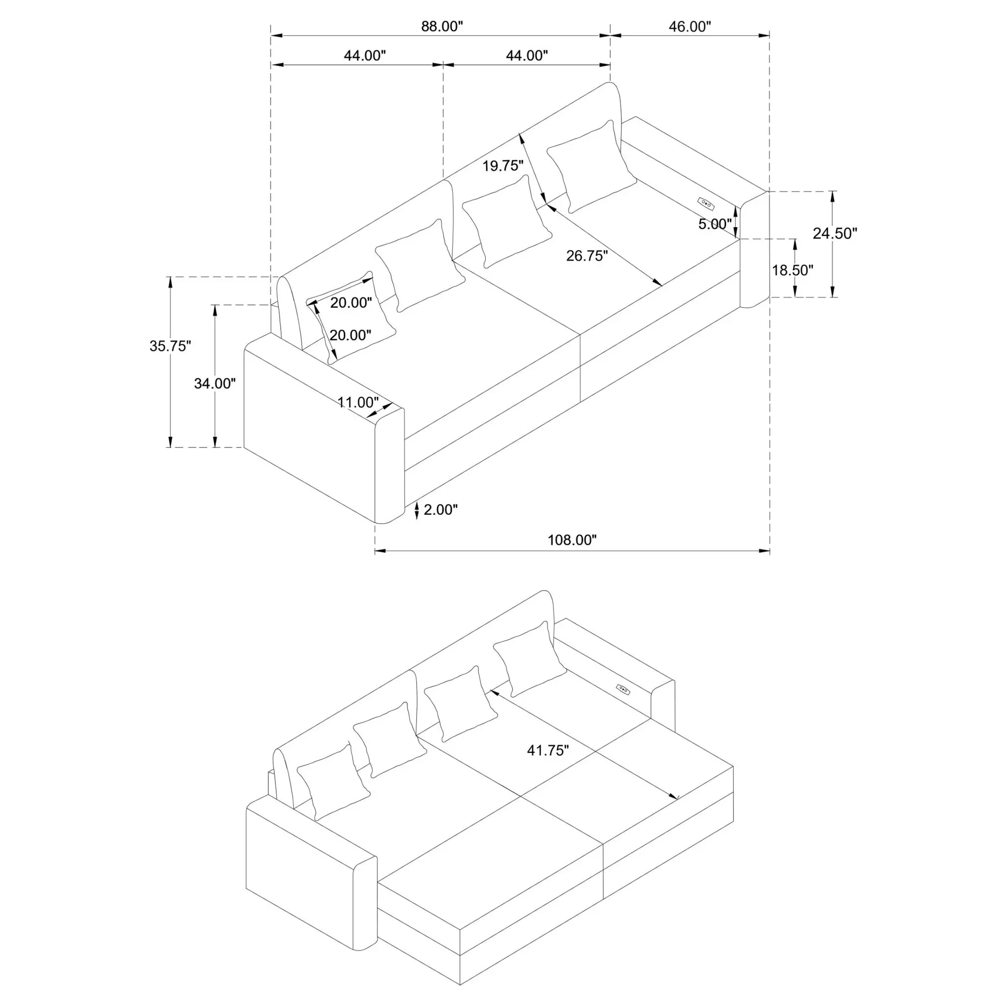 Jacana Power Reclining Sofa with Chaise - Image 15