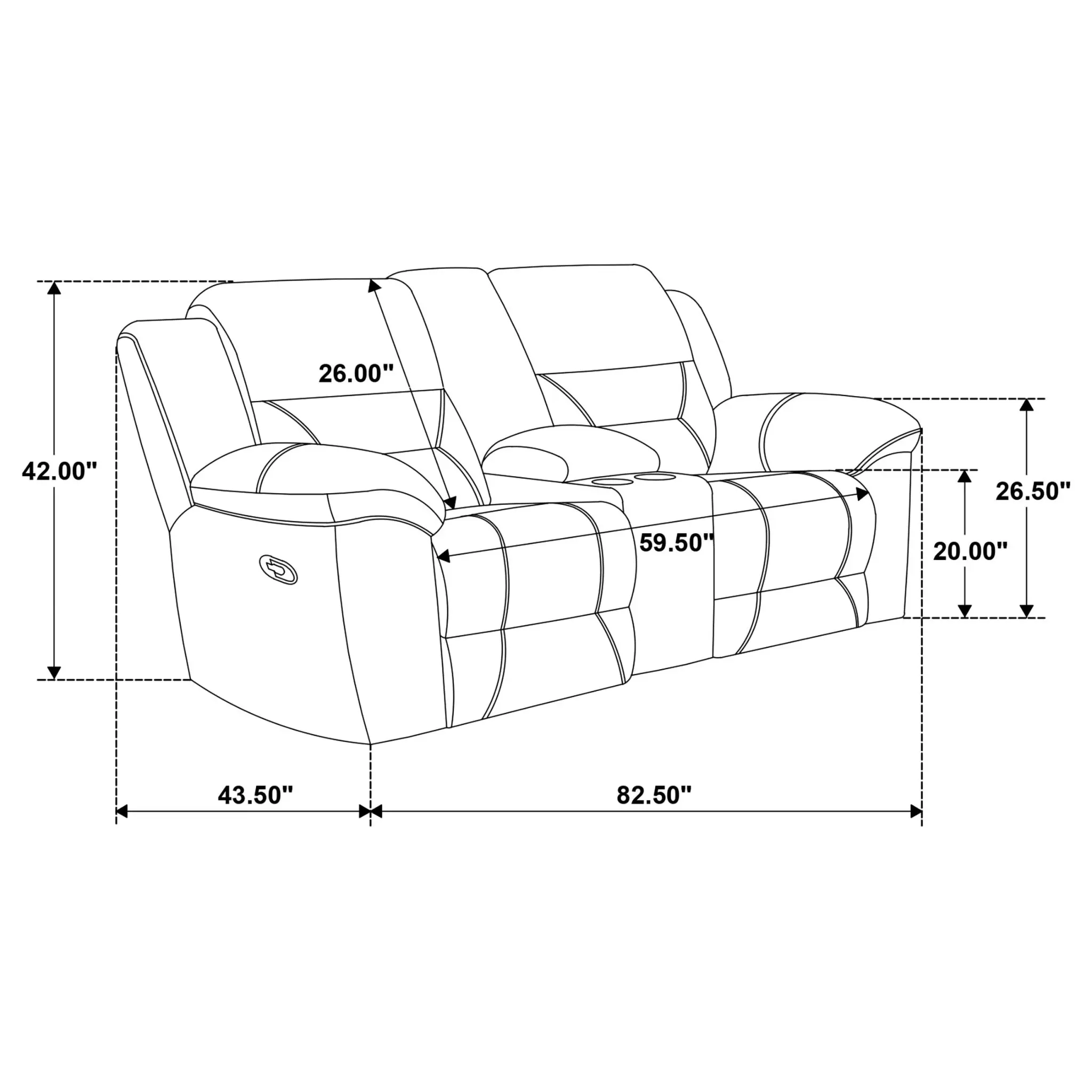 Gilson Reclining Loveseat Grey - Image 13
