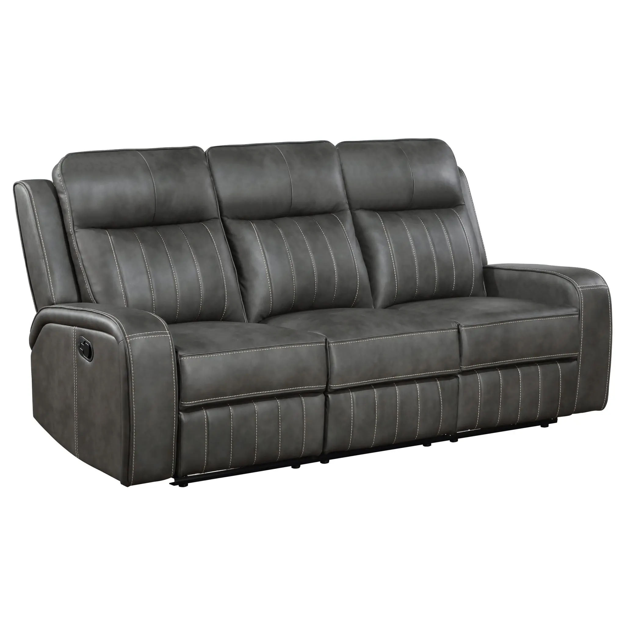 Raelynn Reclining Sofa Grey - Image 2