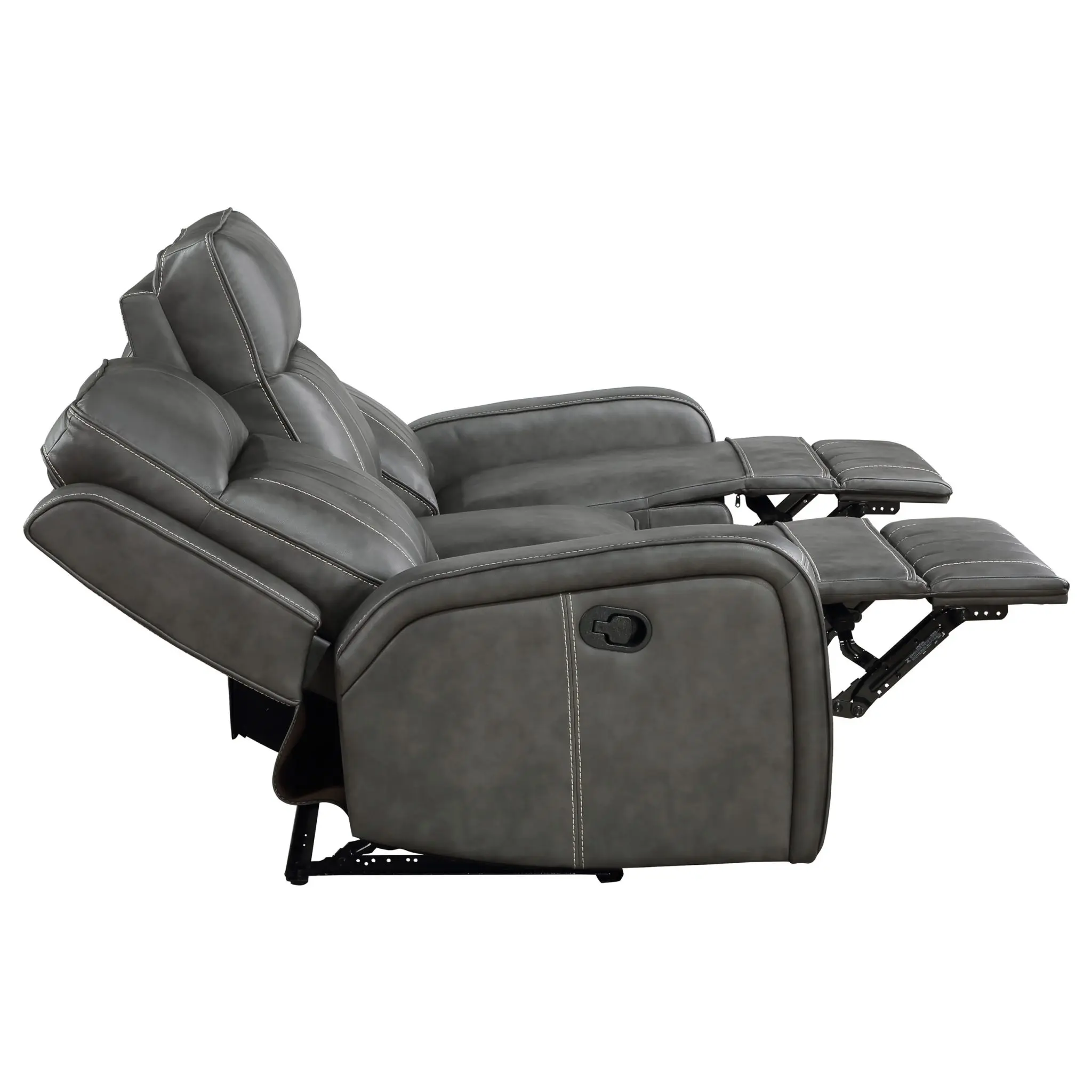 Raelynn Reclining Sofa Grey - Image 7