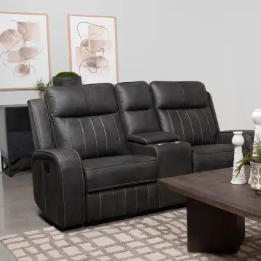 Raelynn Reclining Loveseat Grey
