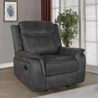 Lawrence Glider Recliner Charcoal