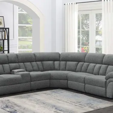Bahrain 6-Piece Modular Reclining Sectional Charcoal