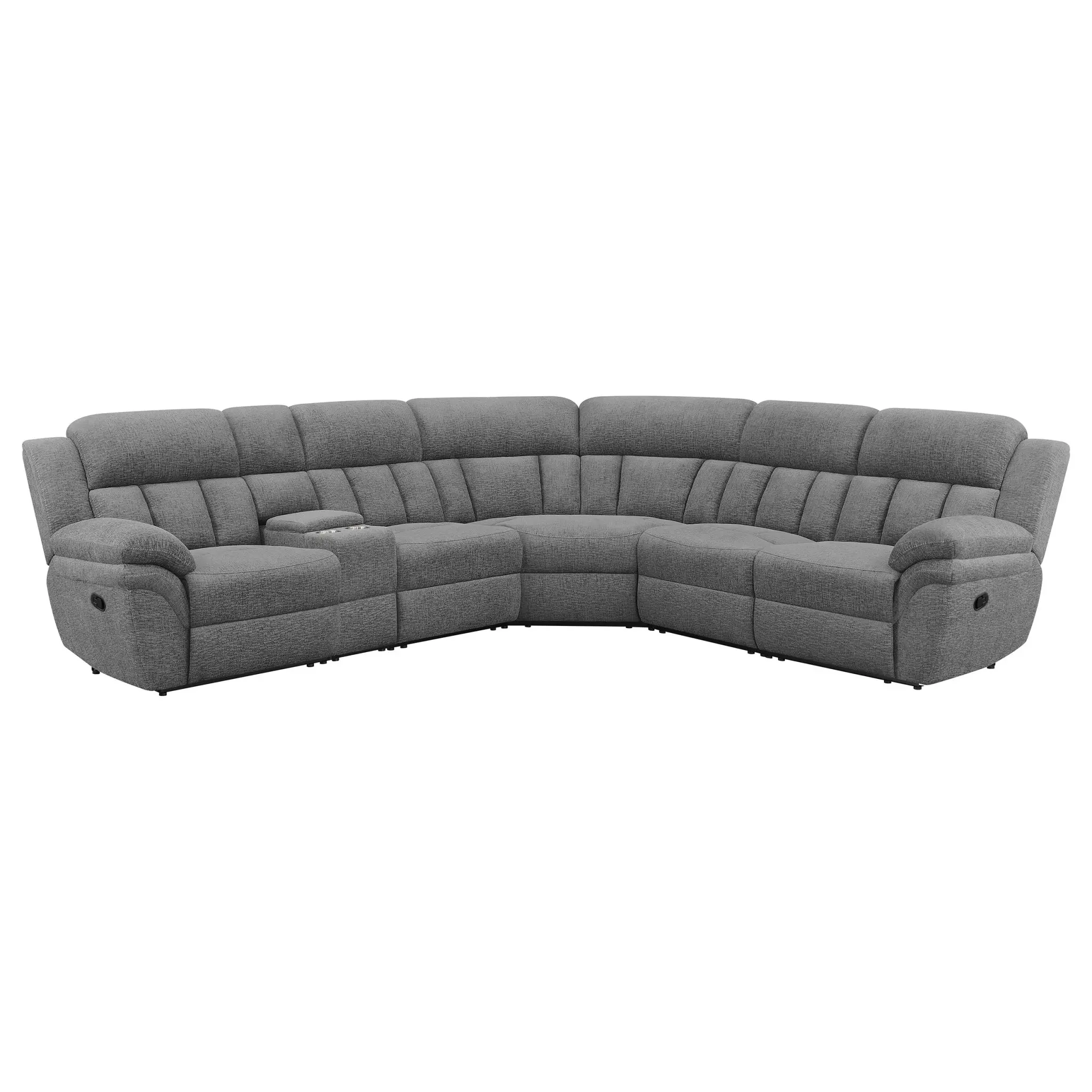 Bahrain 6-Piece Modular Reclining Sectional Charcoal - Image 2