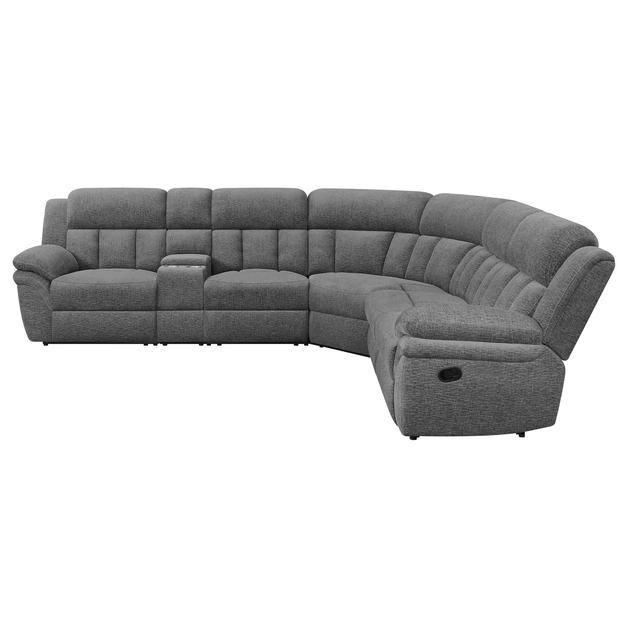 Bahrain 6-Piece Modular Reclining Sectional Charcoal - Image 4