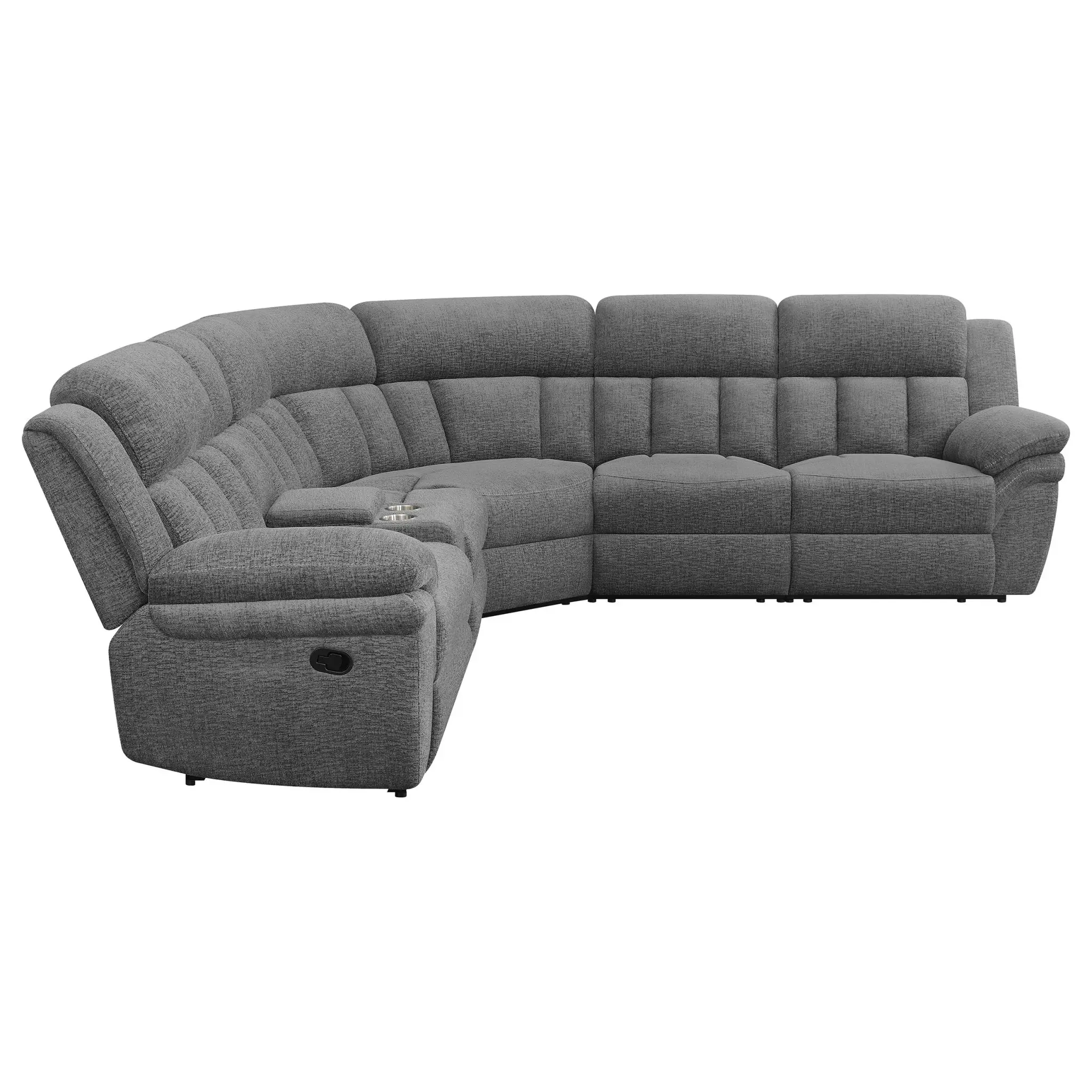 Bahrain 6-Piece Modular Reclining Sectional Charcoal - Image 6