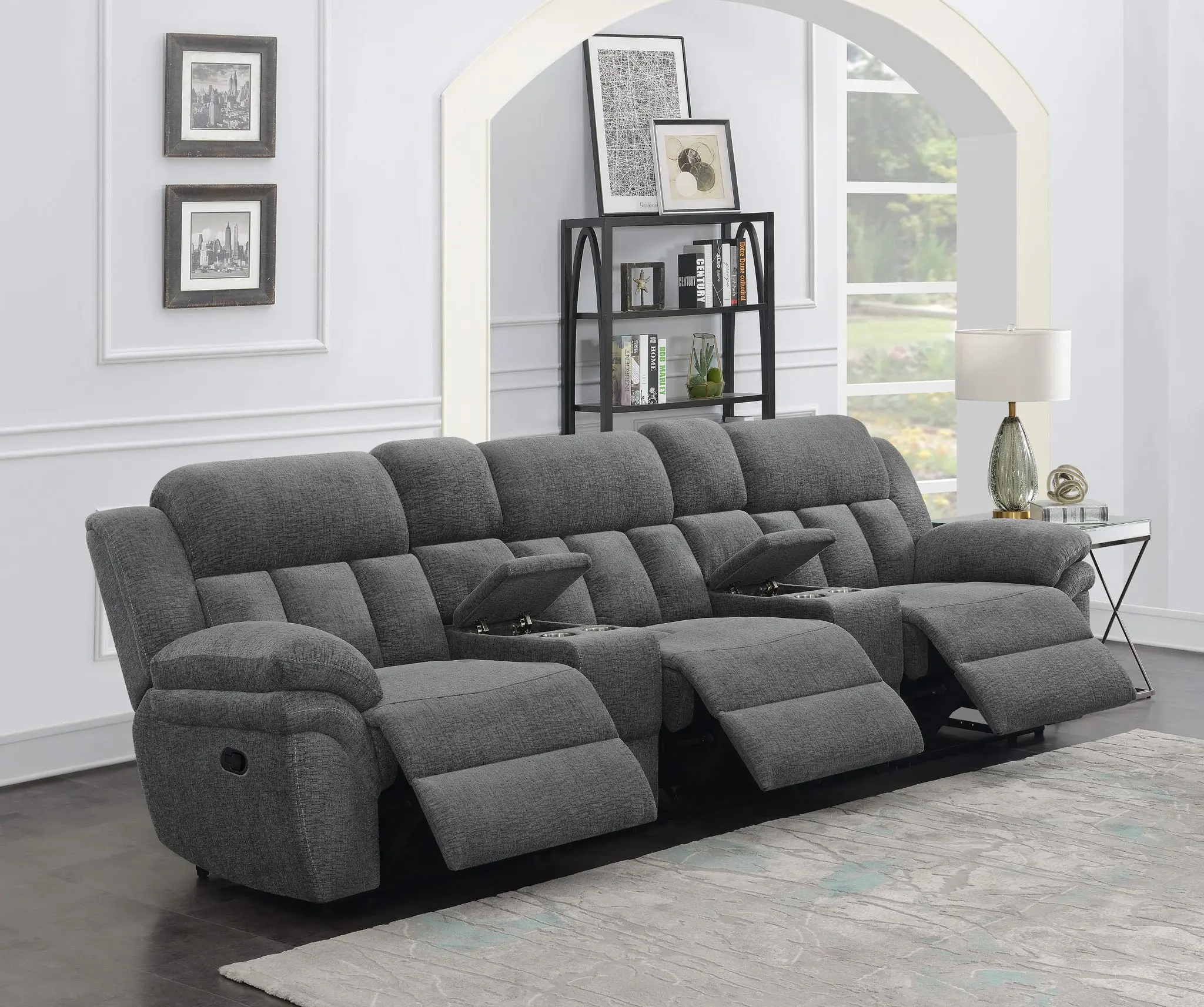 Bahrain 5-Piece Home Theater Seating Charcoal - Image 2