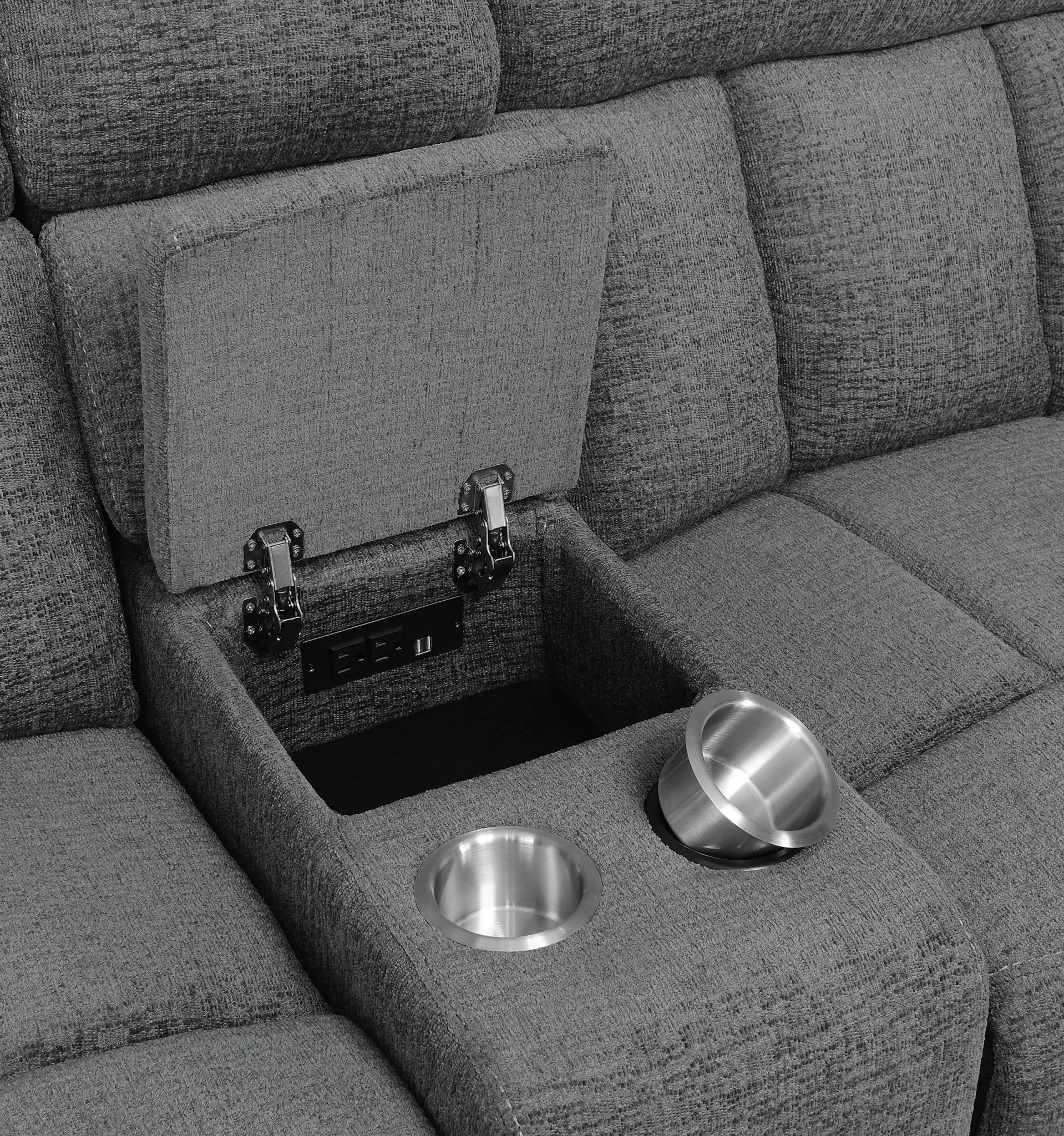 Bahrain Motion Loveseat Charcoal - Image 14