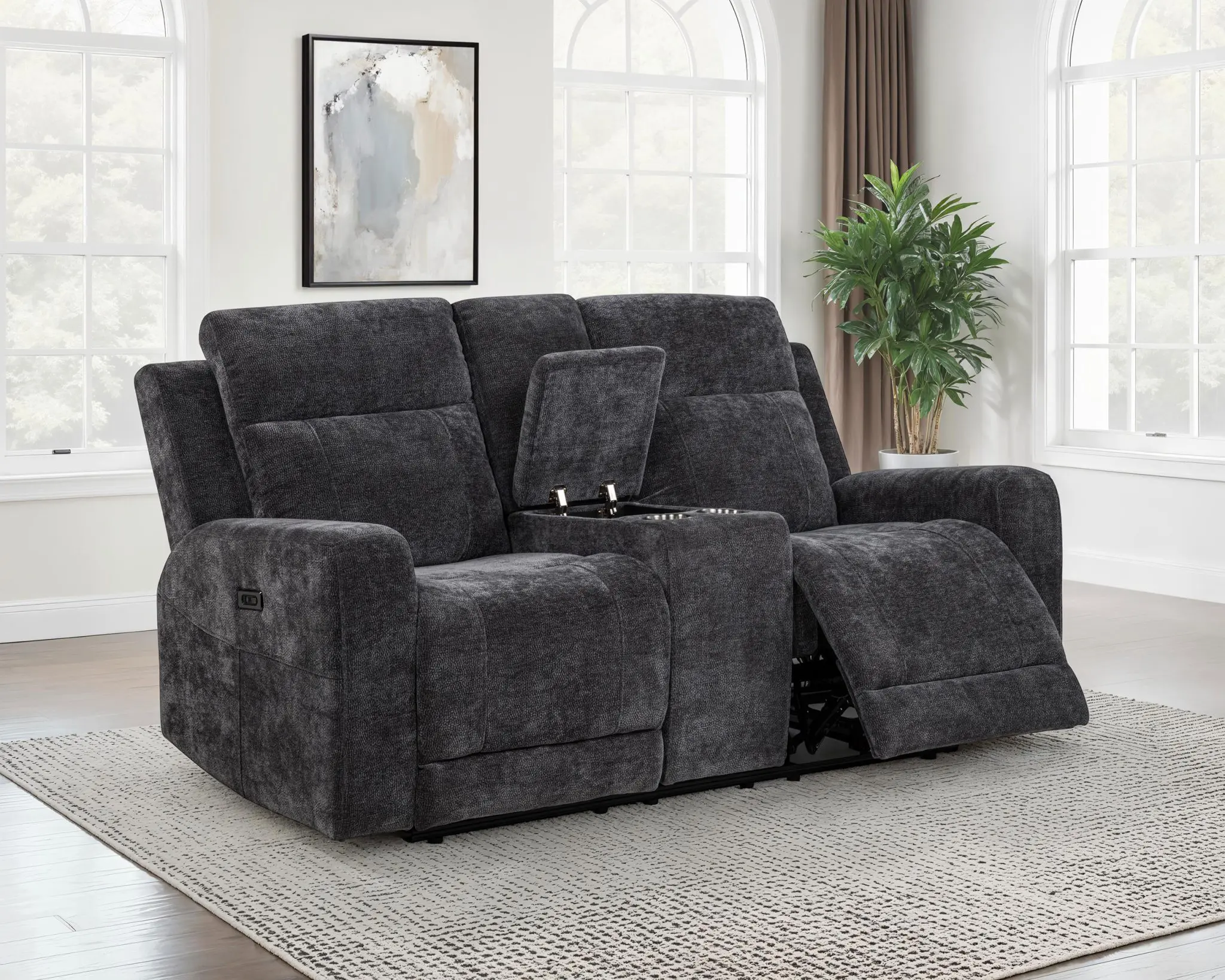 Kennett Power Reclining Loveseat Grey - Image 2