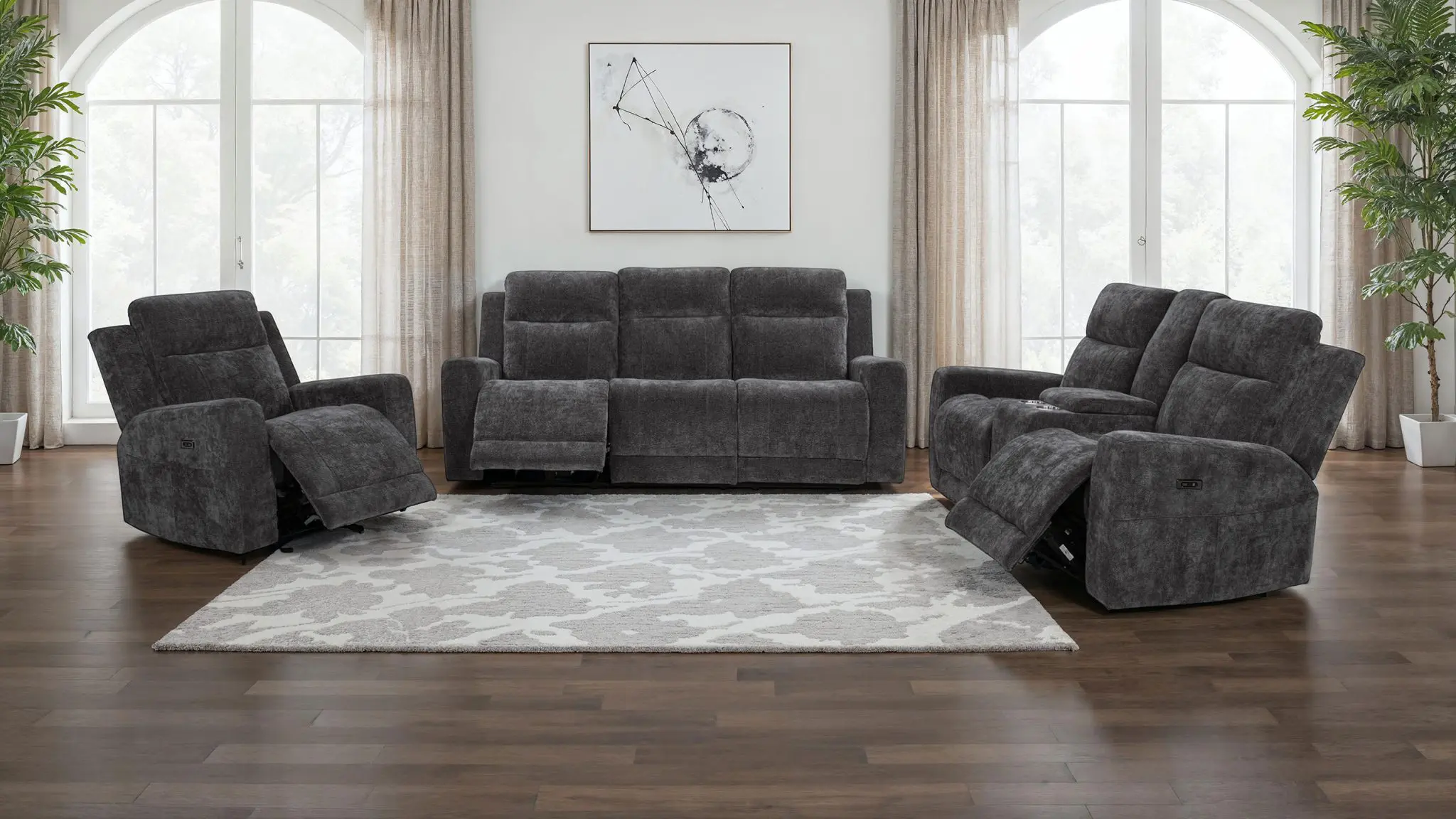 Kennett Power Reclining Loveseat Grey - Image 14