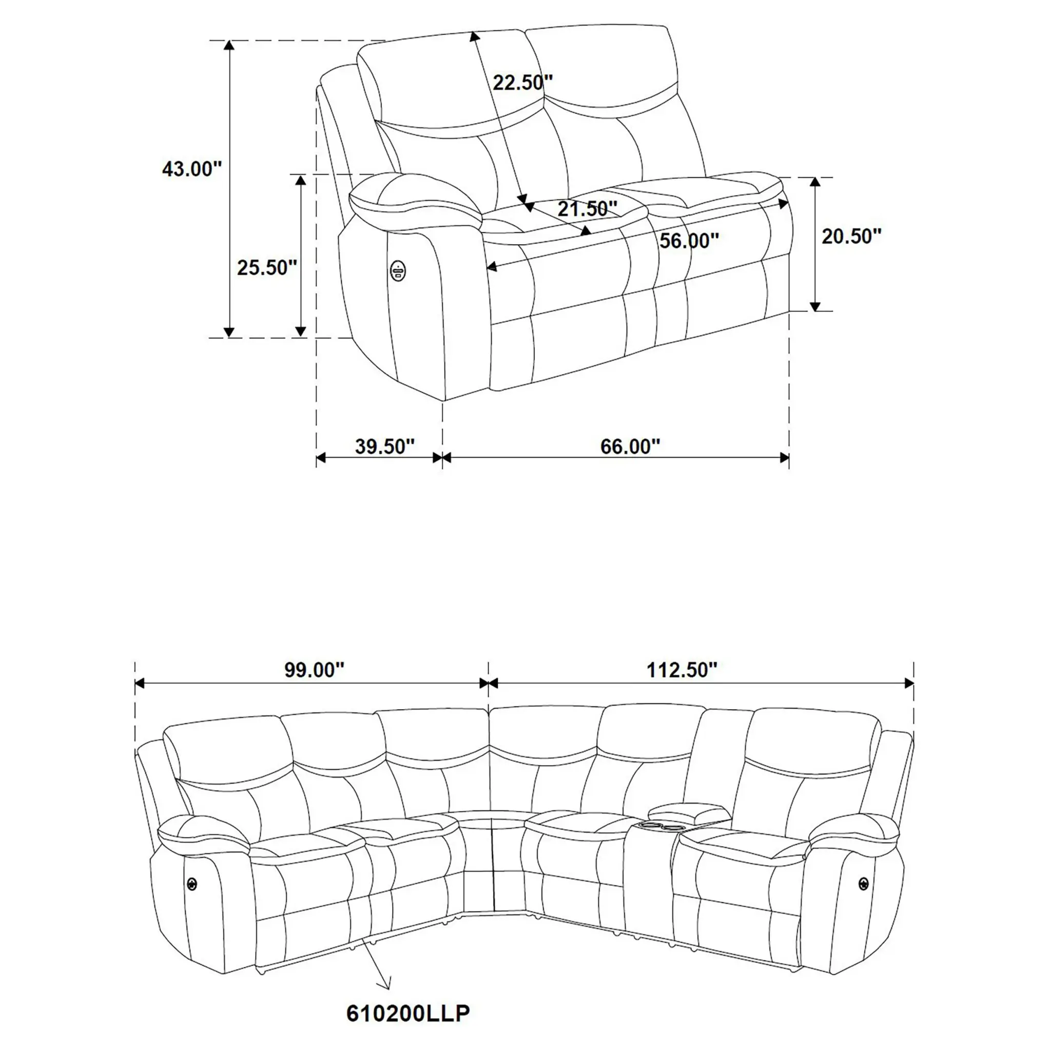 Sycamore Power Reclining Sectional - Image 11