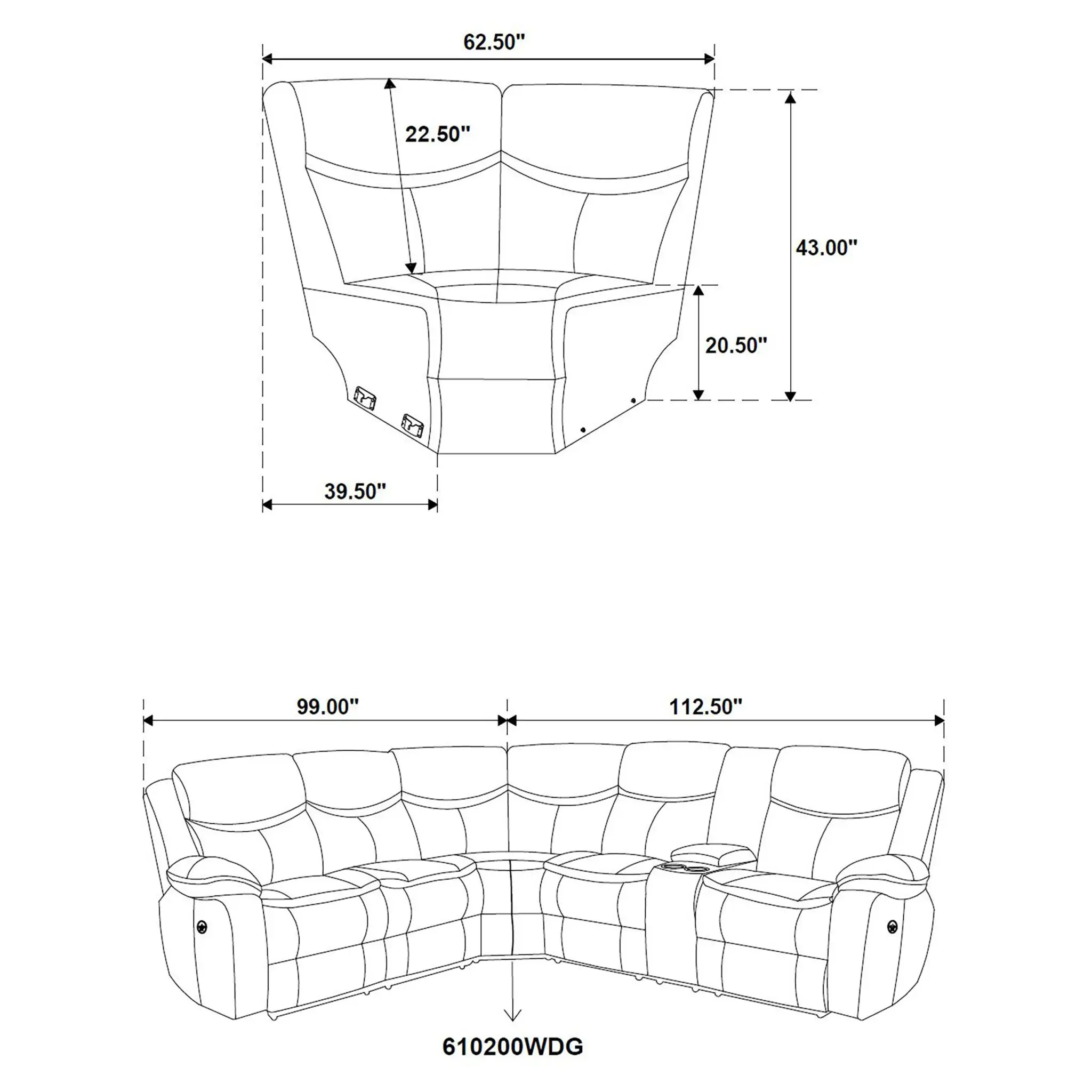 Sycamore Power Reclining Sectional - Image 12