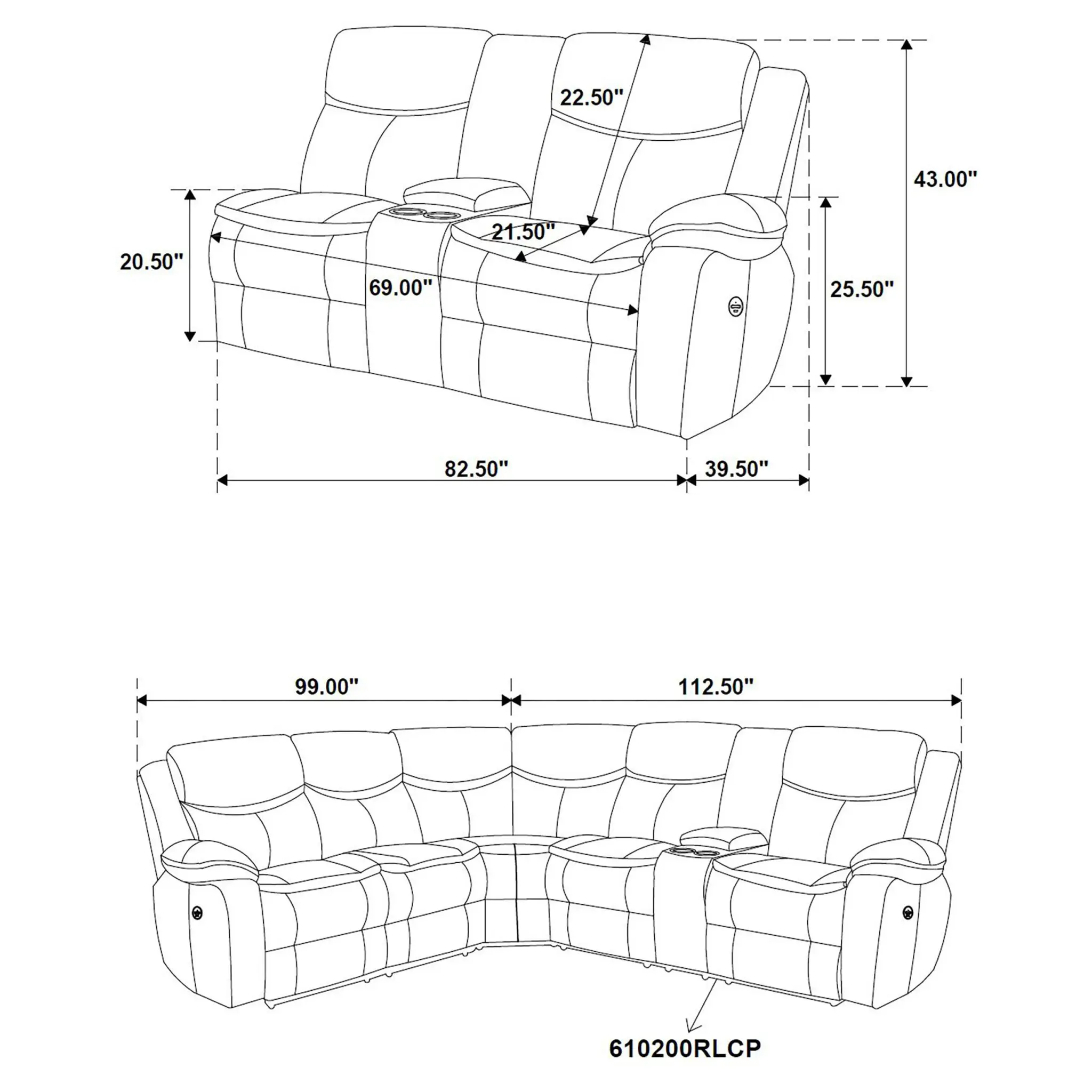 Sycamore Power Reclining Sectional - Image 13