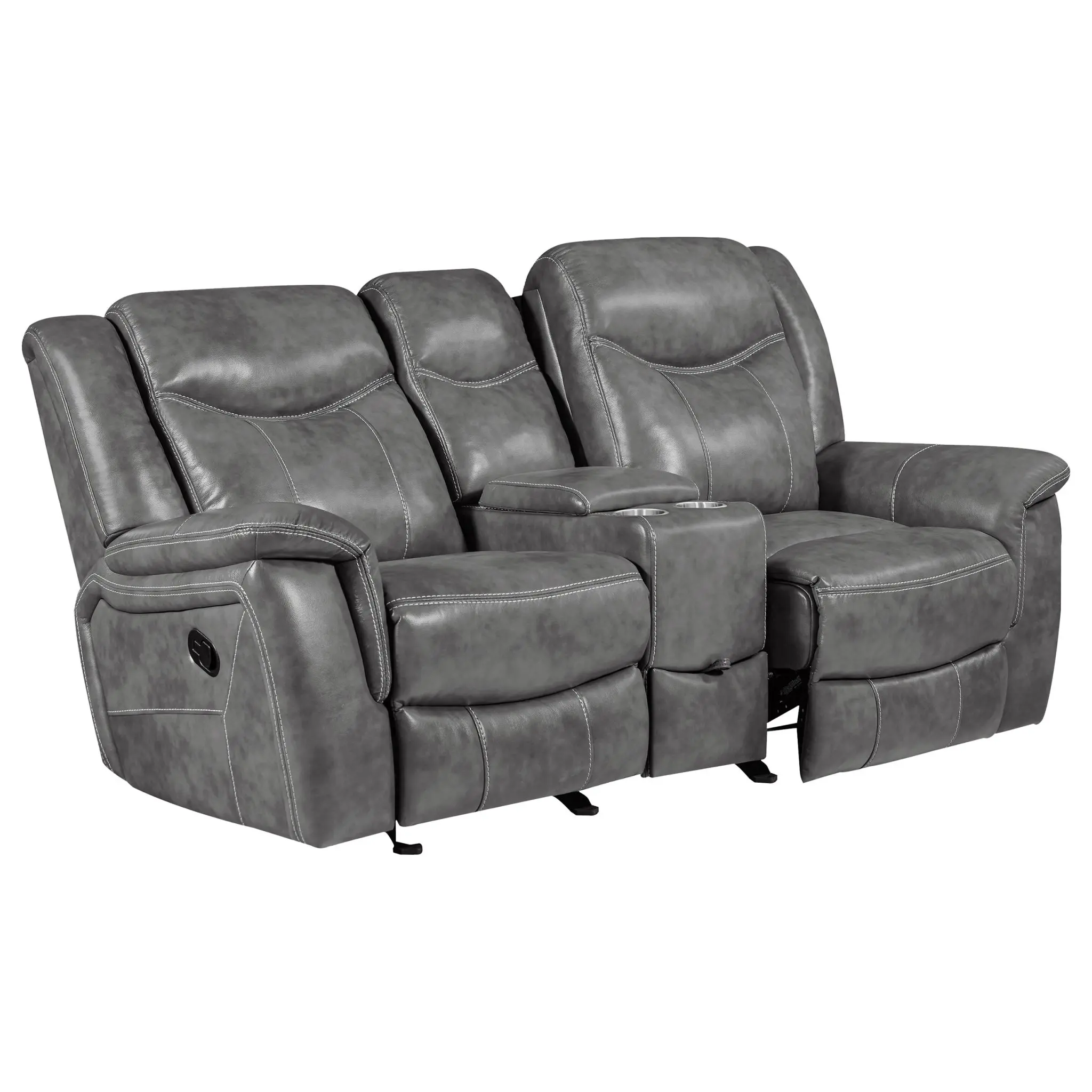 Conrad Glider Loveseat Grey - Image 3