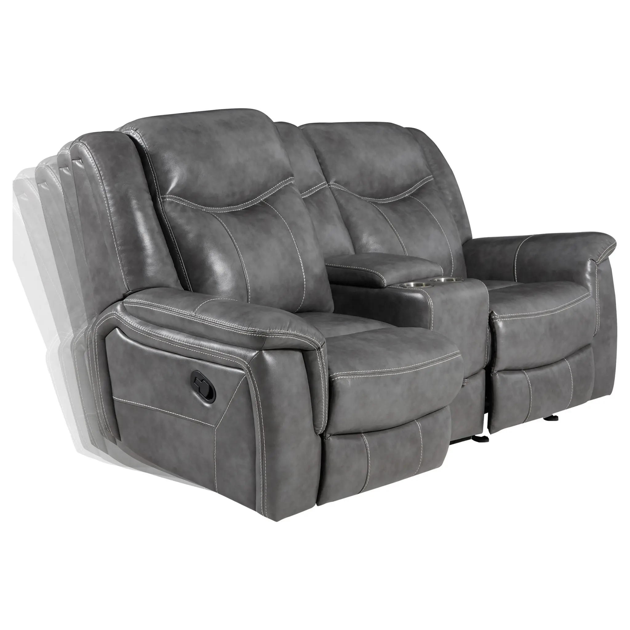 Conrad Glider Loveseat Grey - Image 4