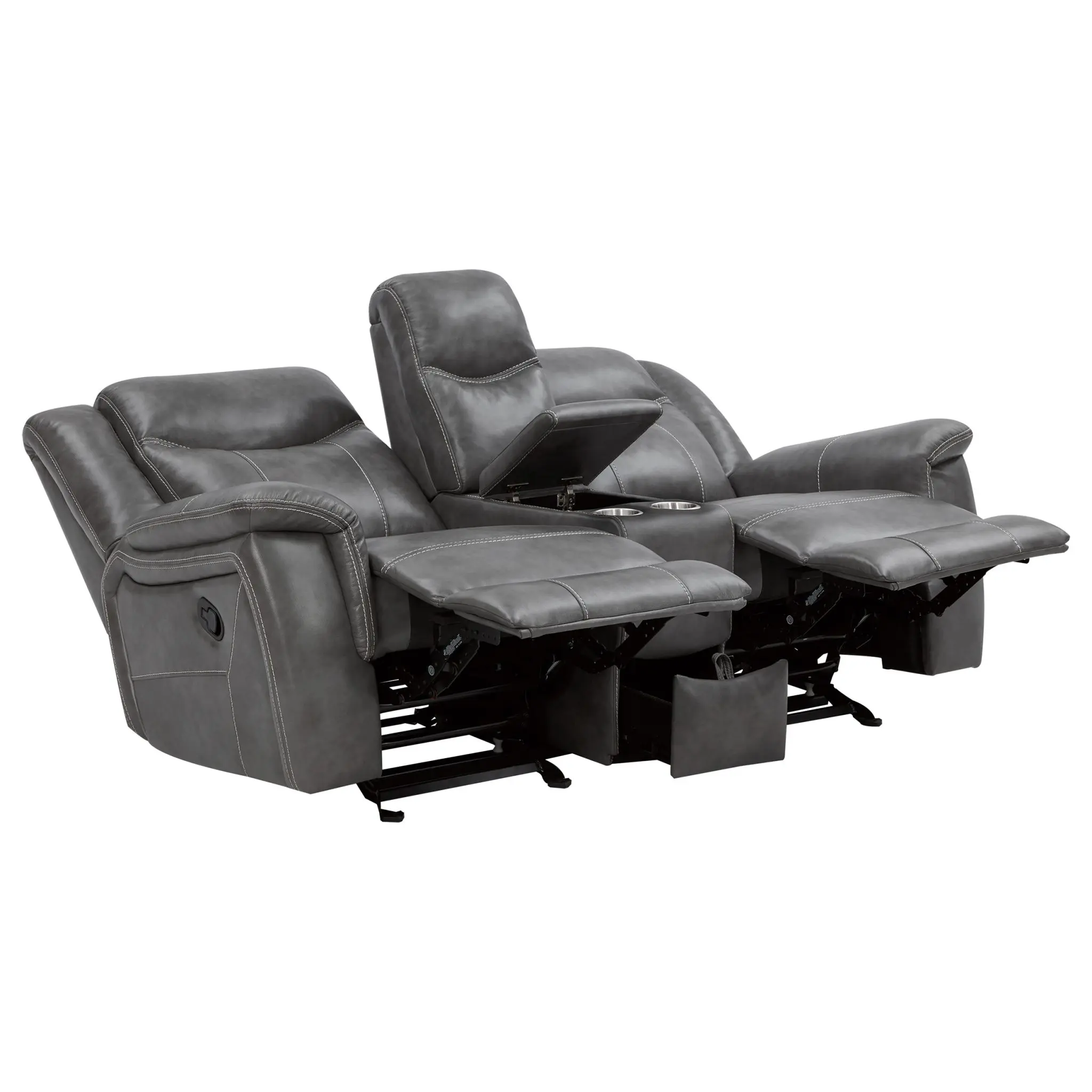 Conrad Glider Loveseat Grey - Image 5