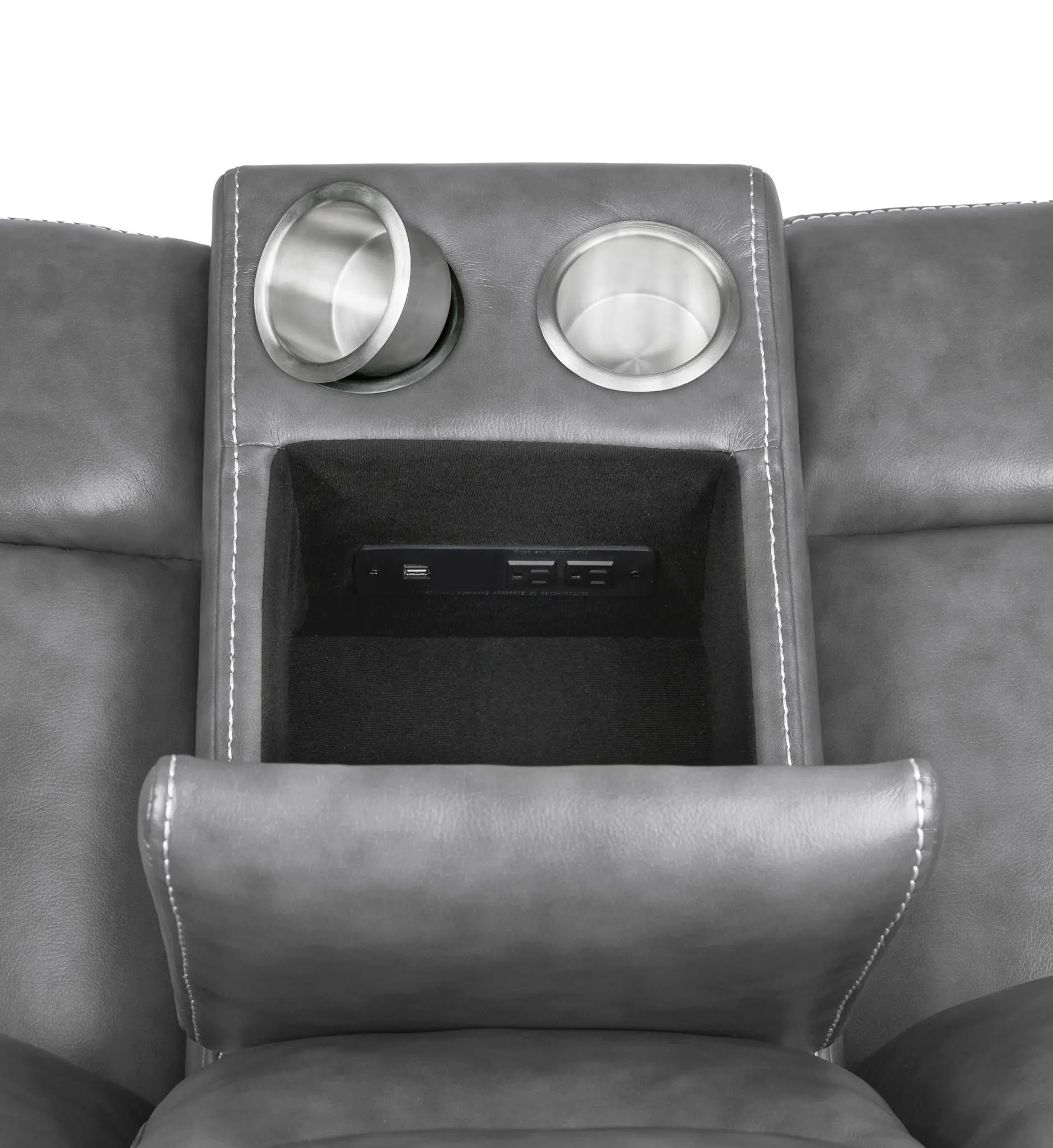 Conrad Glider Loveseat Grey - Image 9