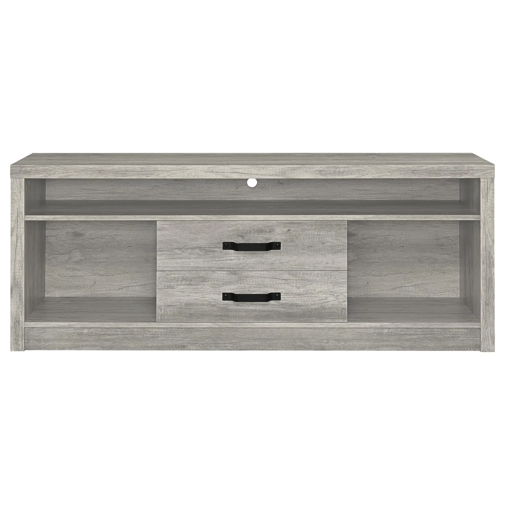 Burke 3-Piece 59-inch Entertainment Center Grey Driftwood - Image 5