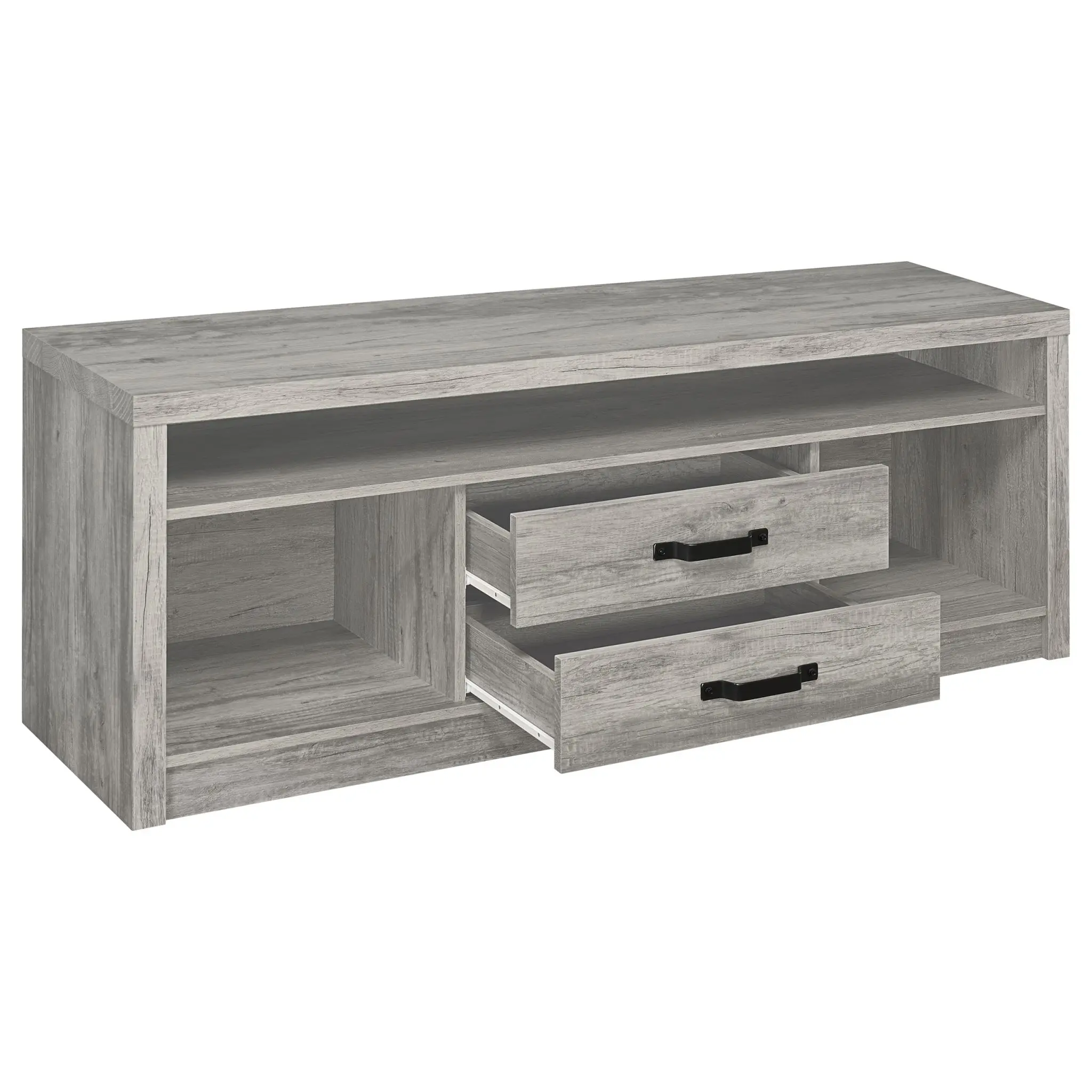 Burke 59-inch TV Stand Grey Driftwood - Image 3