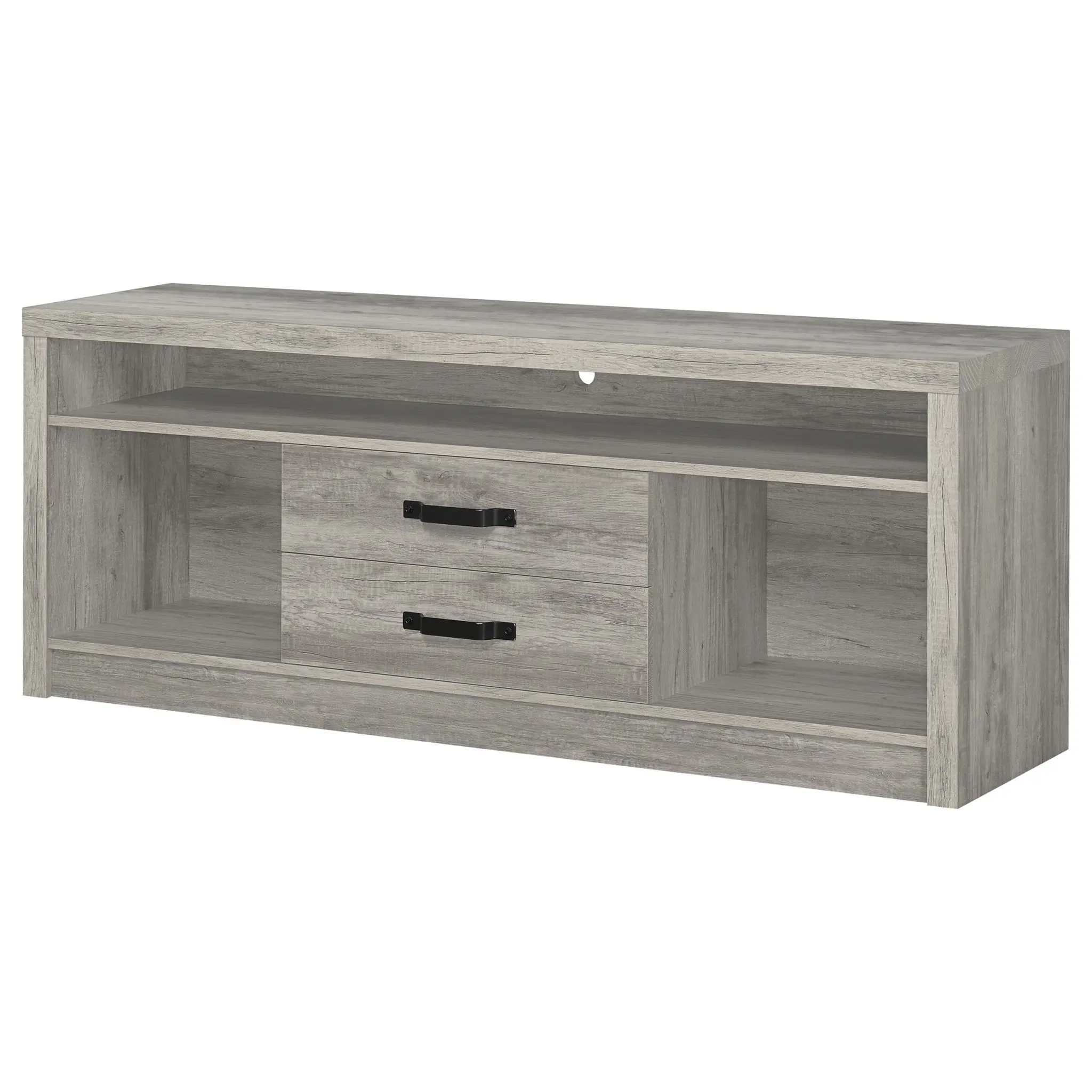 Burke 59-inch TV Stand Grey Driftwood - Image 5