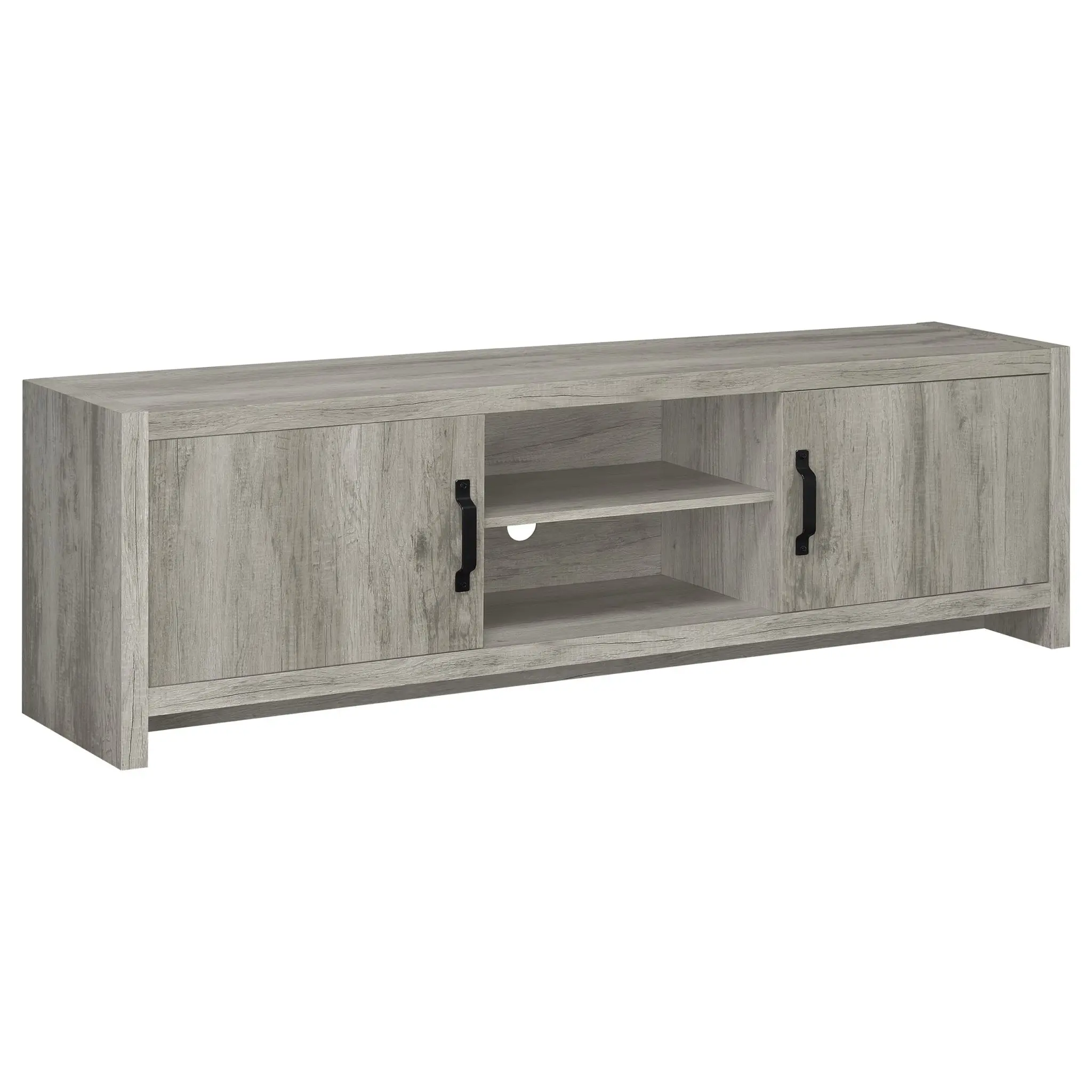 Burke 71-inch TV Stand Grey Driftwood - Image 2