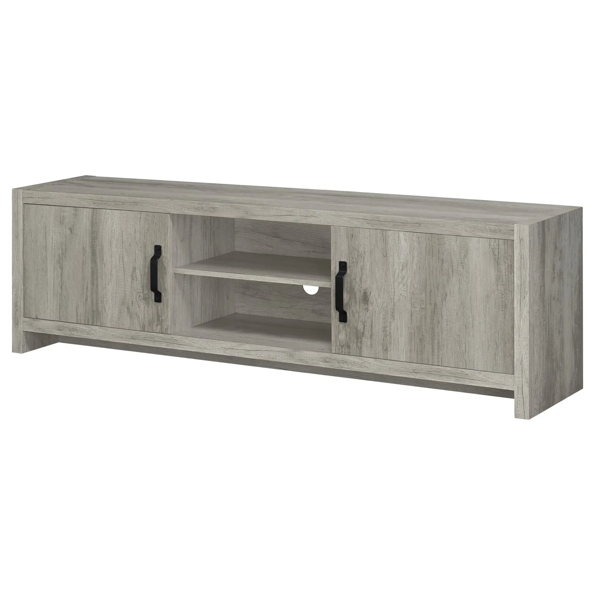 Burke 71-inch TV Stand Grey Driftwood - Image 5