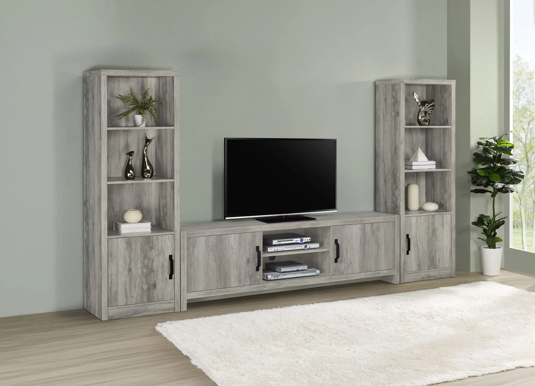 Burke 71-inch TV Stand Grey Driftwood - Image 11