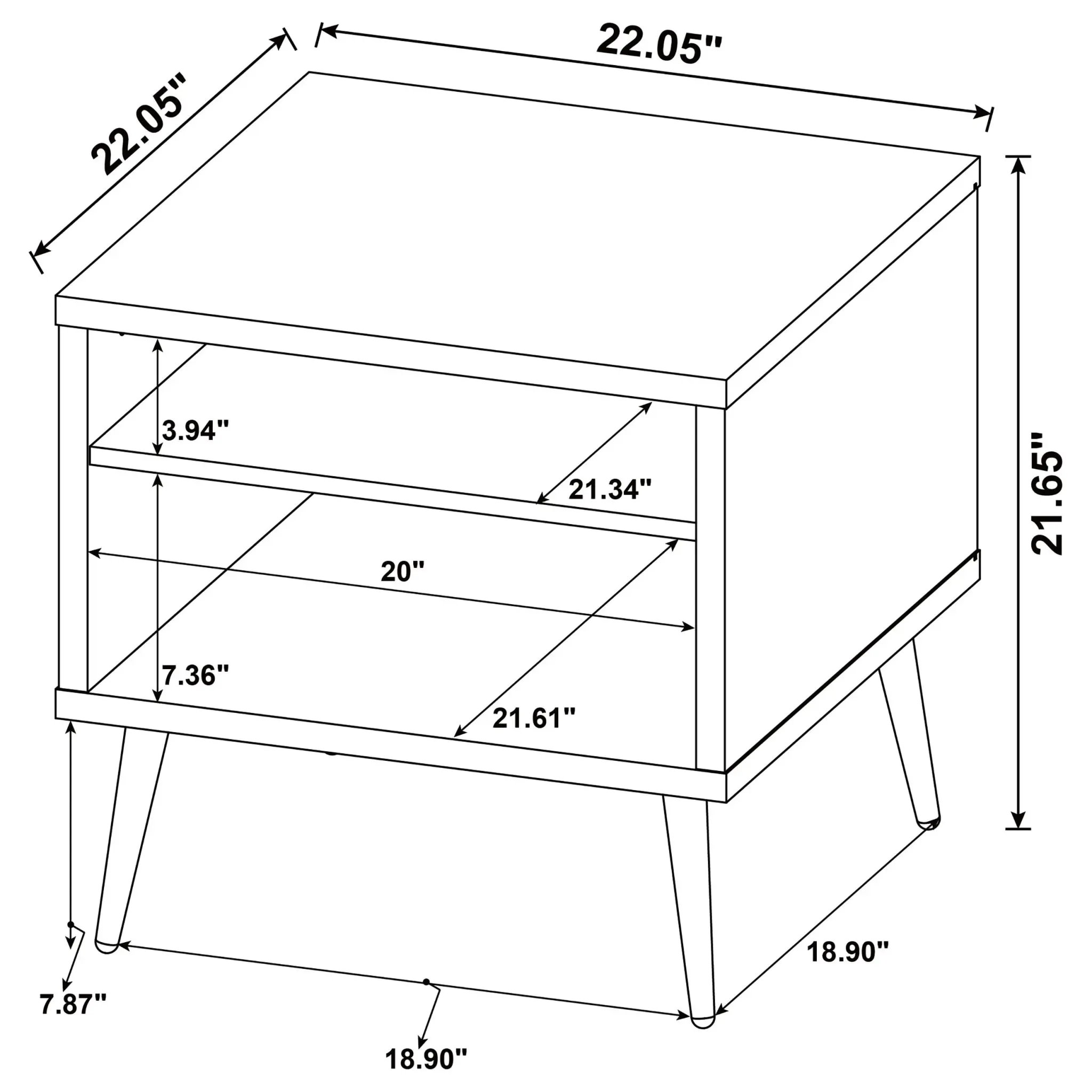 Welsh Square Side End Table Distressed Pine - Image 11
