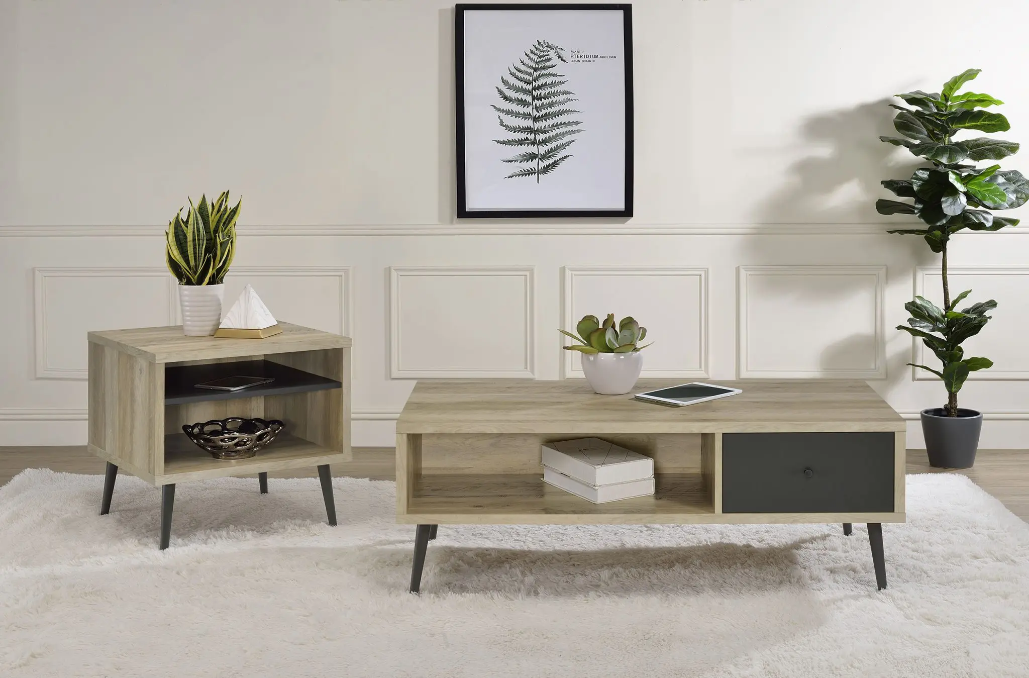 Welsh Square Side End Table Distressed Pine - Image 12