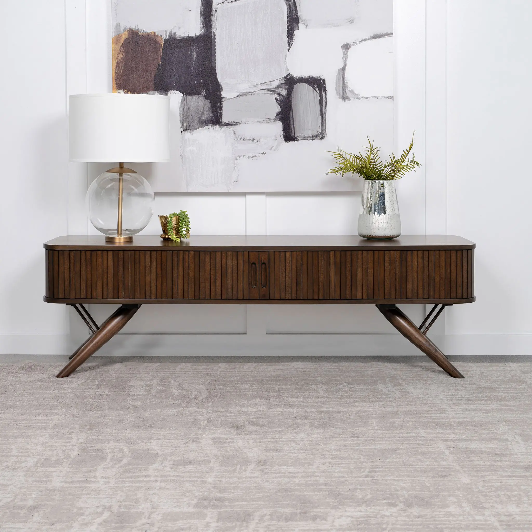 Valna 71-inch TV Stand Walnut - Image 2