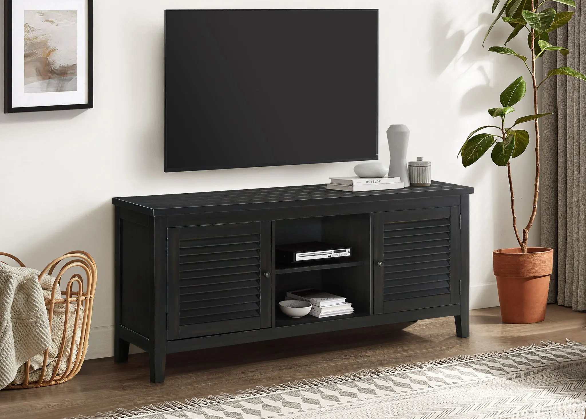Concord 60-inch TV Stand Distressed Java