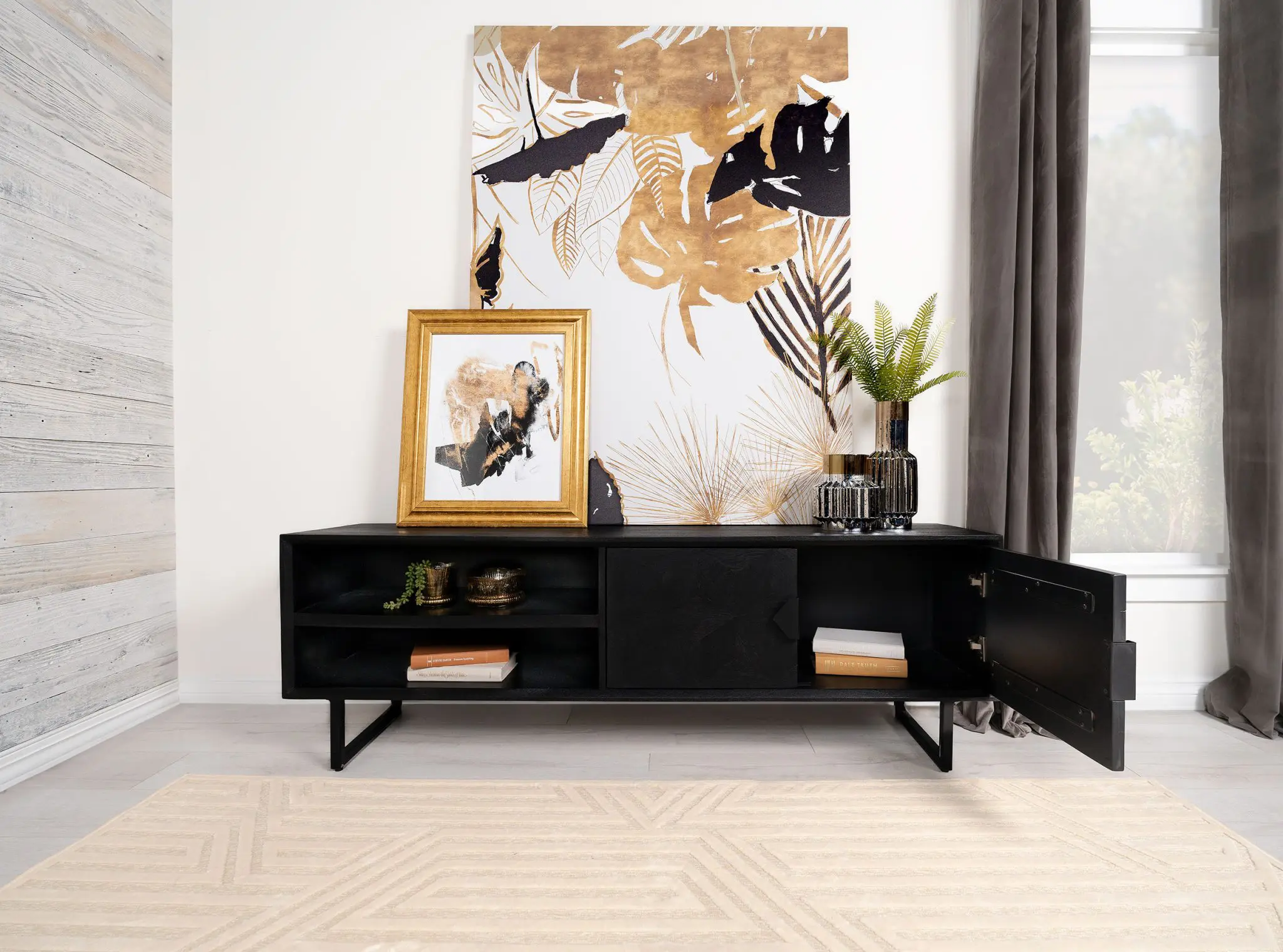 Marsden 70-inch TV Stand Charcoal Black - Image 3