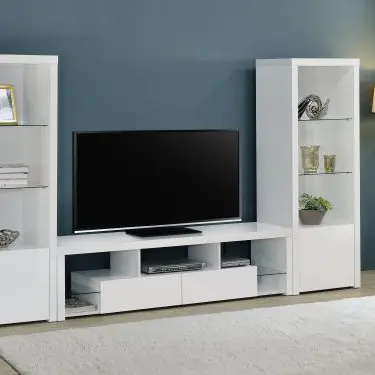 Jude 3-Piece 71-inch Entertainment Center White High Gloss