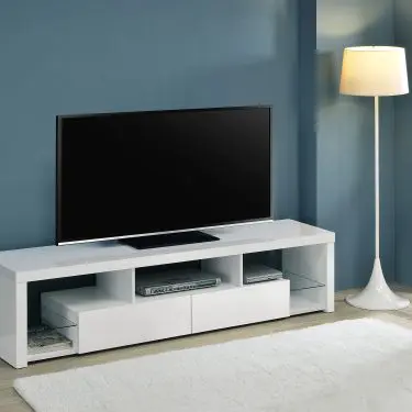 Jude 71-inch TV Stand High Gloss White