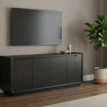 Leandro 72-inch TV Stand Burnished Black