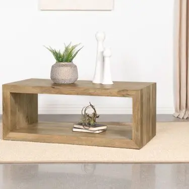 Benton Solid Wood Coffee and End Table Natural