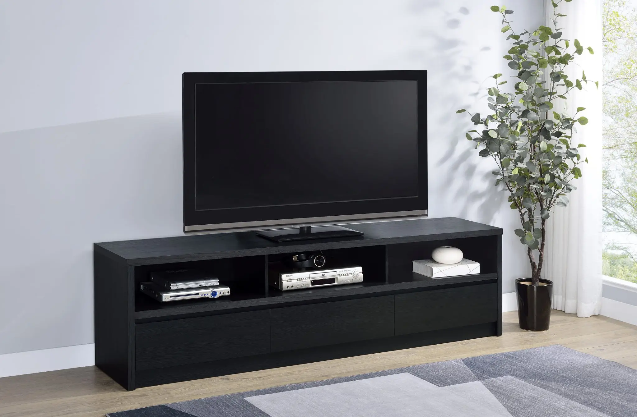 Rutland 78-inch TV Stand Black